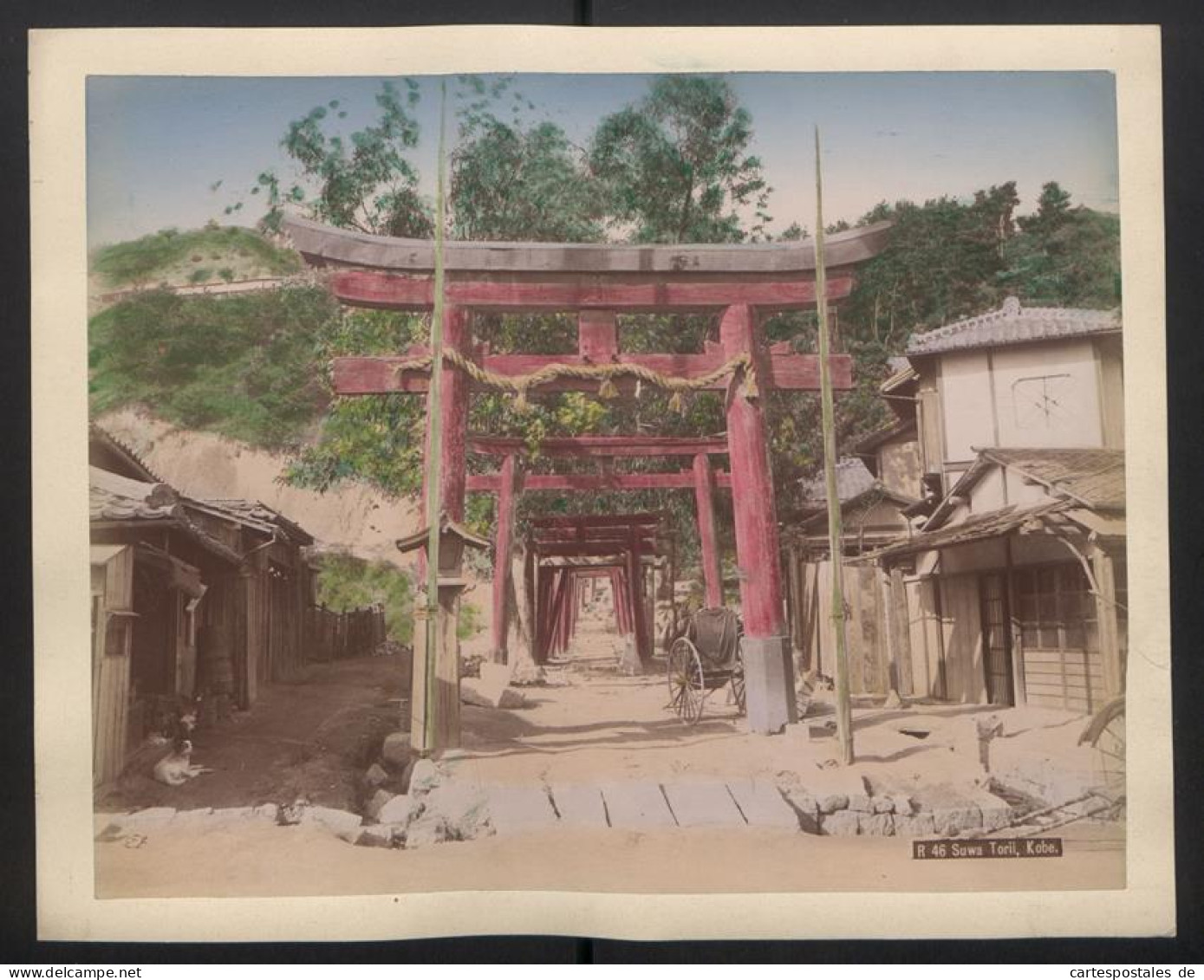 Fotoalbum mit 65 Fotografien, Ansicht Kioto, Tracht, Geisha, Tempel, Daibutsu, Nikko, Kobe, Tokyo 