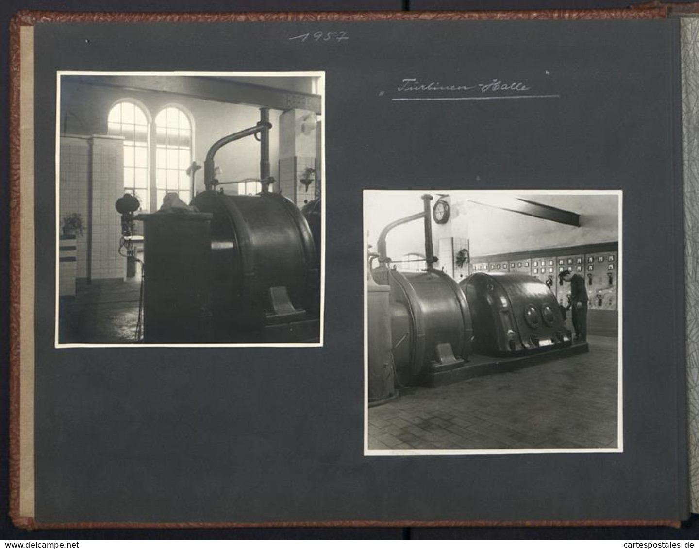 2 Fotoalben Mit 89 Fotografien, Ansicht Reichenbach I.Vogtland, VEB Textilveredlungswerk, Werksansicht, 1957  - Alben & Sammlungen