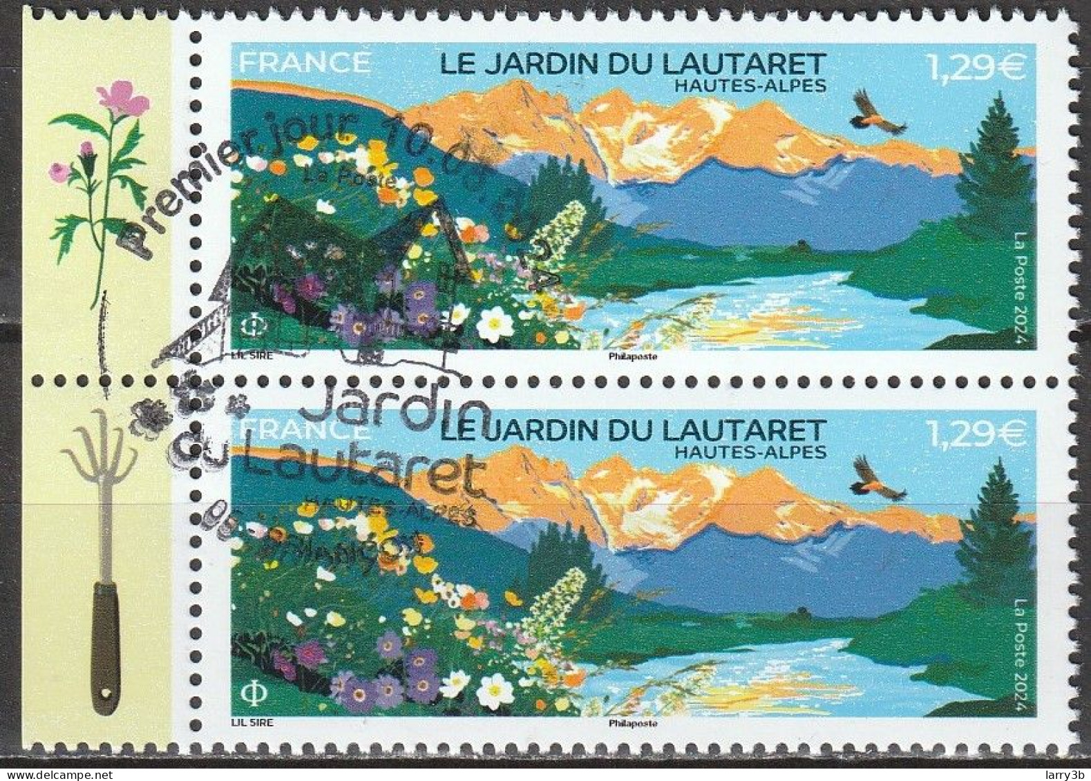 2024 - Y/T 5xxx - OBL 1ER JOUR - "LE JARDIN DU LAUTARET" - BLOC 2 ISSU FEUILLET - Used Stamps