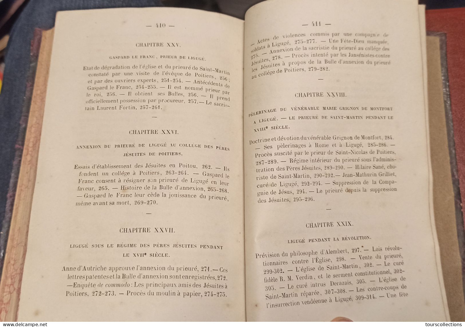 Livre du 19° Siècle (1873) du monastère Abbaye de Ligugé (86) vie de Saint Martin -  Poitiers Henri Oudin Editeur