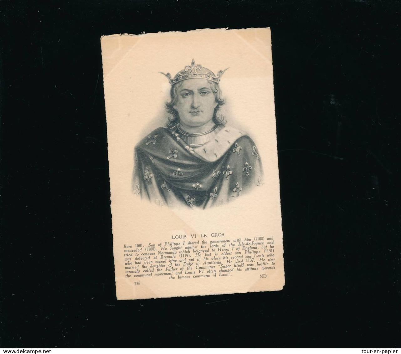 CPA  Histoire - Homme Célèbre - ND Photo - Louis VI Le Gros - Histoire