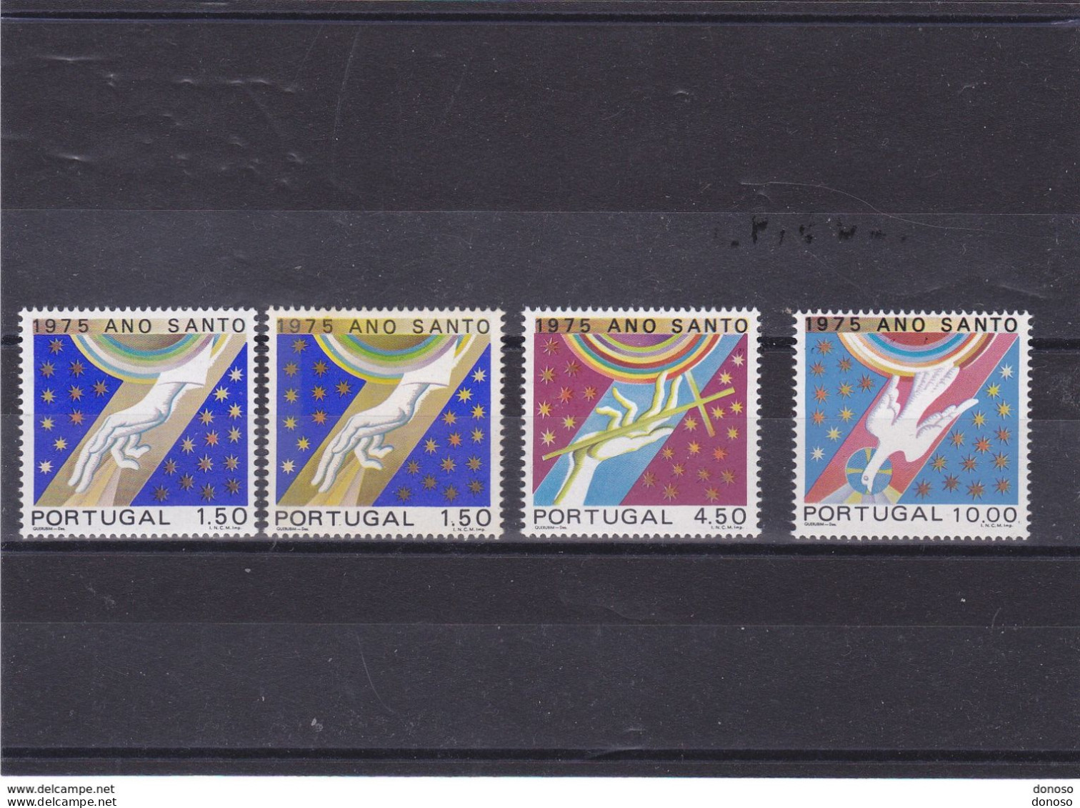 PORTUGAL 1975 ANNEE SAINTE Yvert 1258-1260 + 1258a, Michel 1278-1280 + 1278y NEUF** MNH Cote Yv 38,50 Euros - Unused Stamps