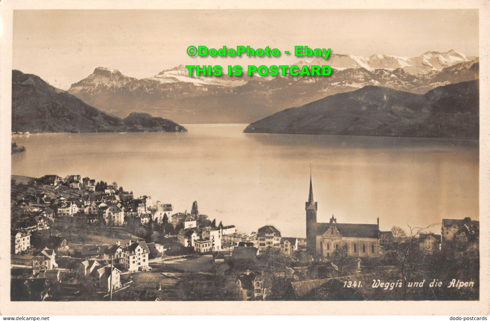 R455917 1341. Weggis Und Die Alpen. E. Goetz. Luzern. 1927 - Monde