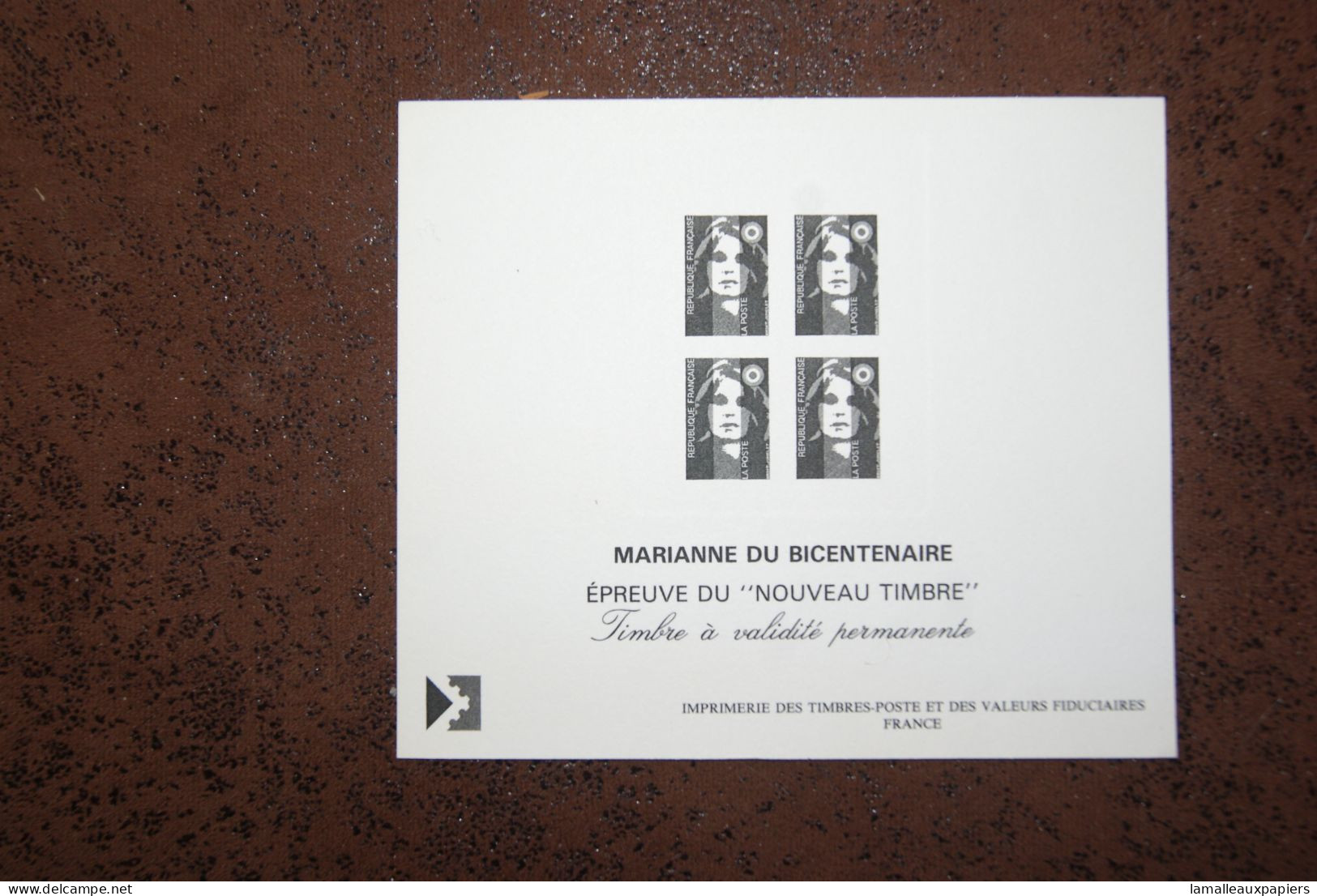 4 Timbres Marianne Du Bicentenaire (1989) - Epreuves De Luxe