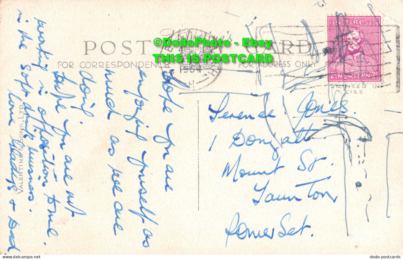 R455929 R. 2278. G. P. O. And Nelson Pillar Dublin. Valentines. 1954 - Welt