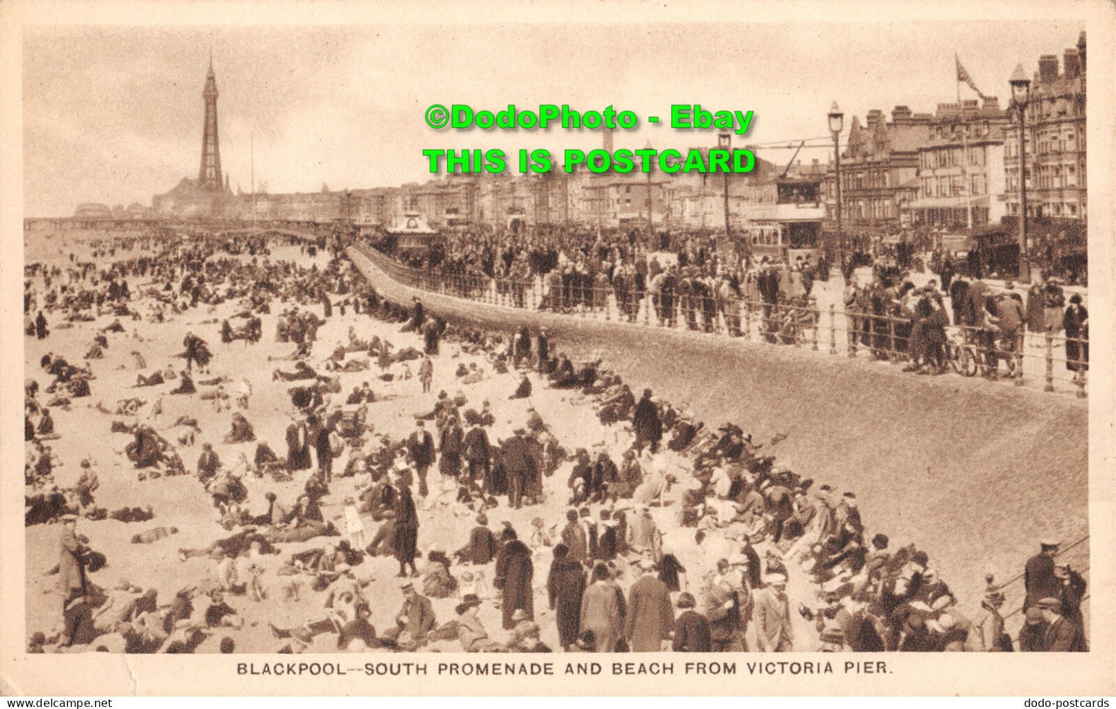 R455947 Blackpool. South Promenade And Beach From Victoria Pier. Famous Seaside - World