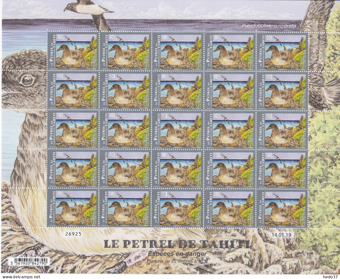 Polynésie N°1205/1206 - Oiseaux - Feuille Entière - Neuf ** Sans Charnière - TB - Unused Stamps