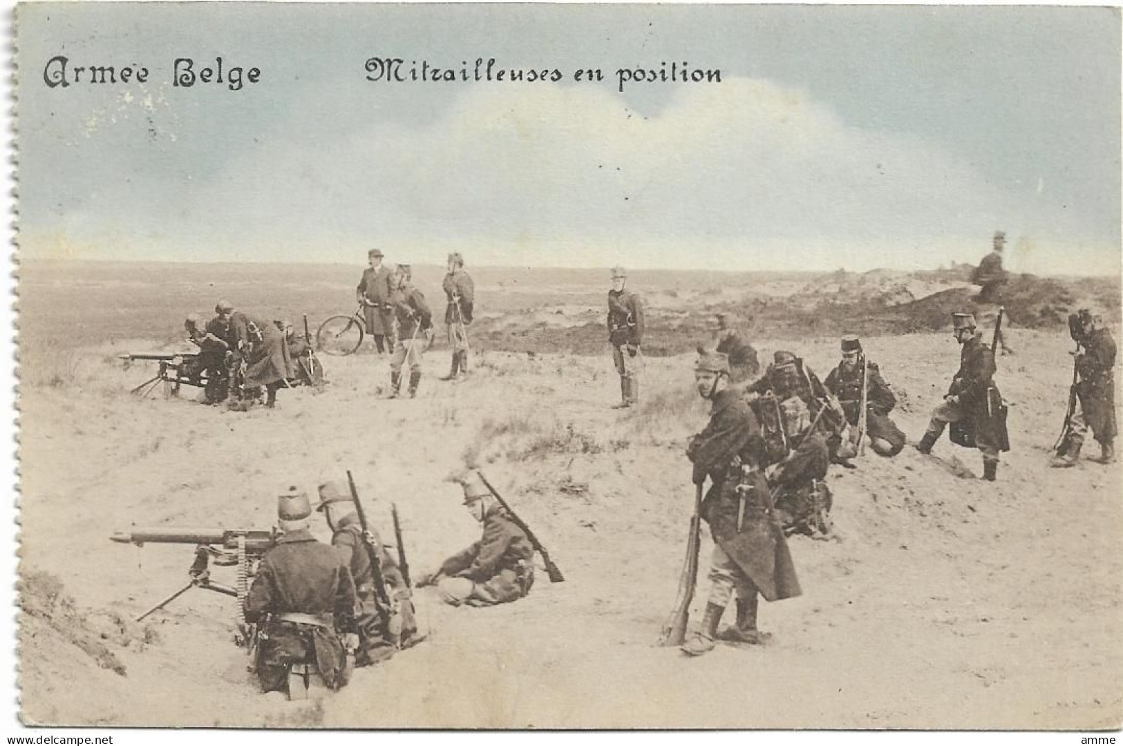 Armée Belge   *  Mitrailleuses En Position   (Armée - Leger - Militair ) - Guerre 1914-18