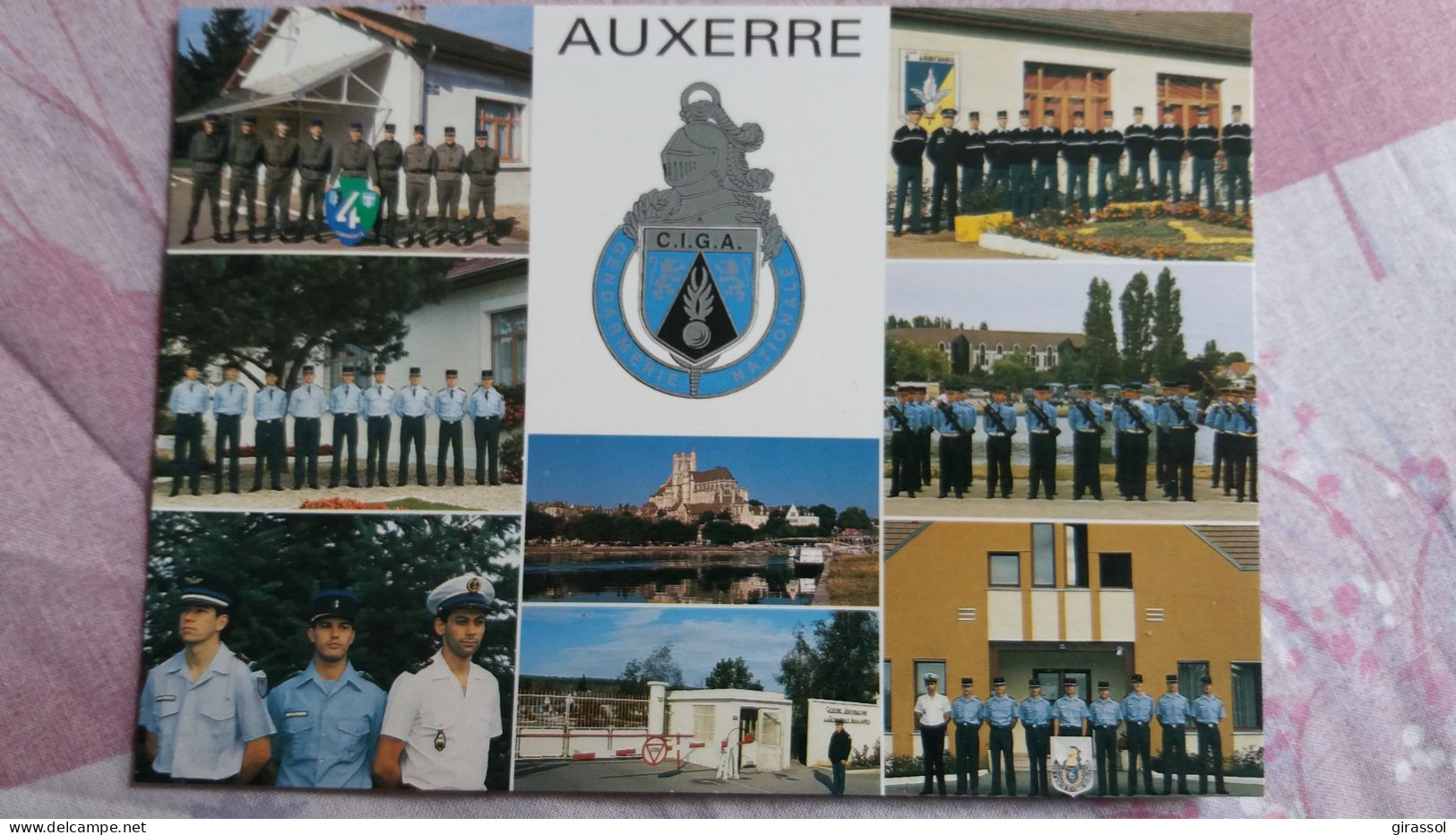 CPM AUXERRE YONE C I G A  CENTRE D INSTRUCTION DE GENDARMES AUXILIAURES ED VALOIRE 1995 - Auxerre