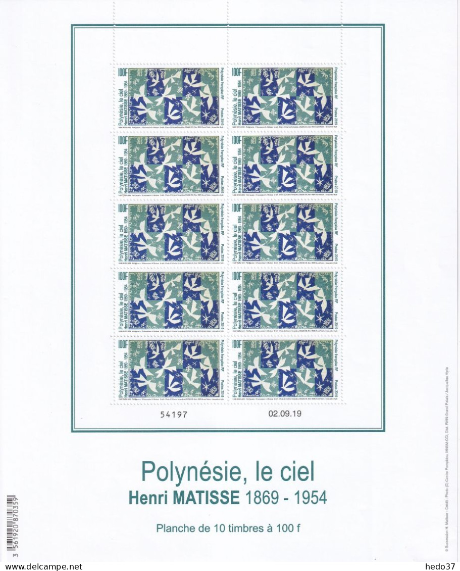 Polynésie N°1231/1232 - Feuille Entière - Neuf ** Sans Charnière - TB - Unused Stamps