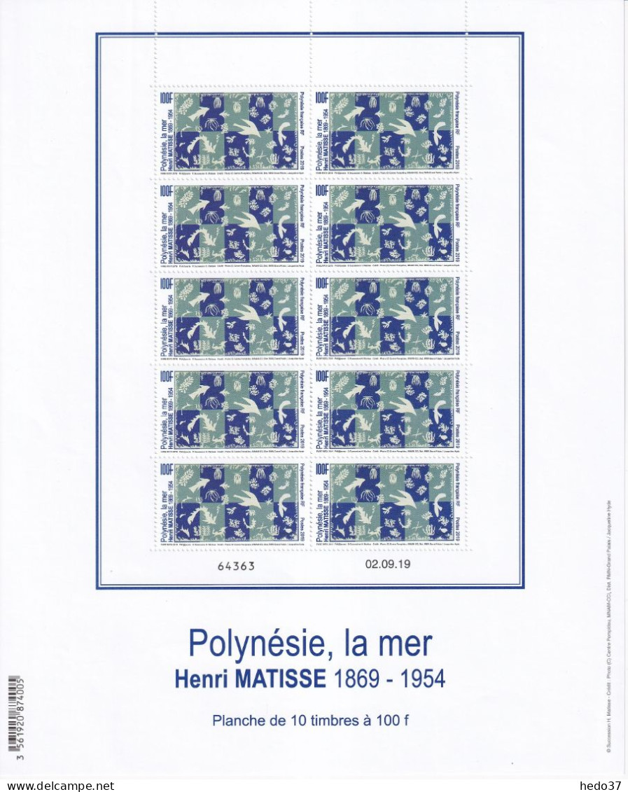 Polynésie N°1231/1232 - Feuille Entière - Neuf ** Sans Charnière - TB - Ungebraucht