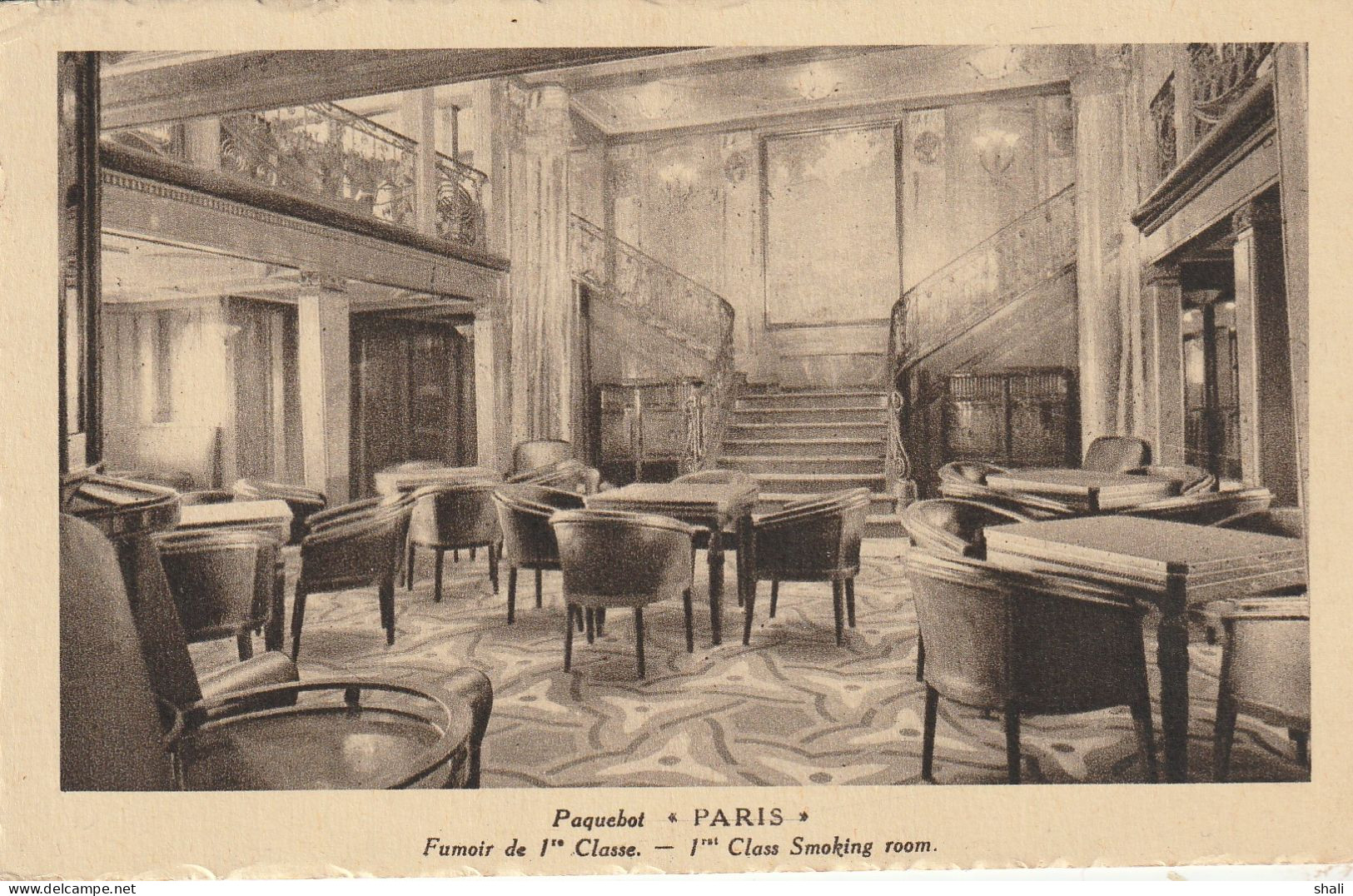 CPA PAQUEBOT PARIS FUMOIR DE 1ère Classe - Steamers