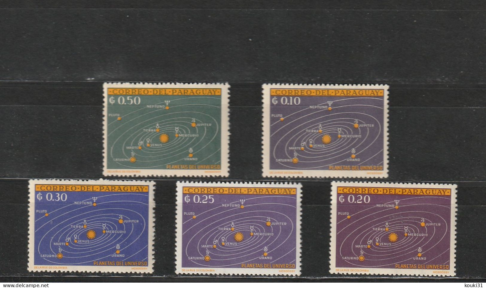 Paraguay YT 699/703 * : Planètes De L'univers - 1962 - Astronomy