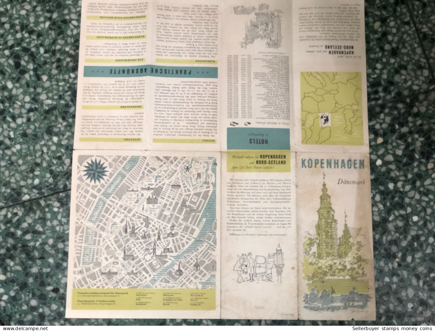 World Maps Old-kopenhagen Danemark-1 Pcs - Cartes Topographiques