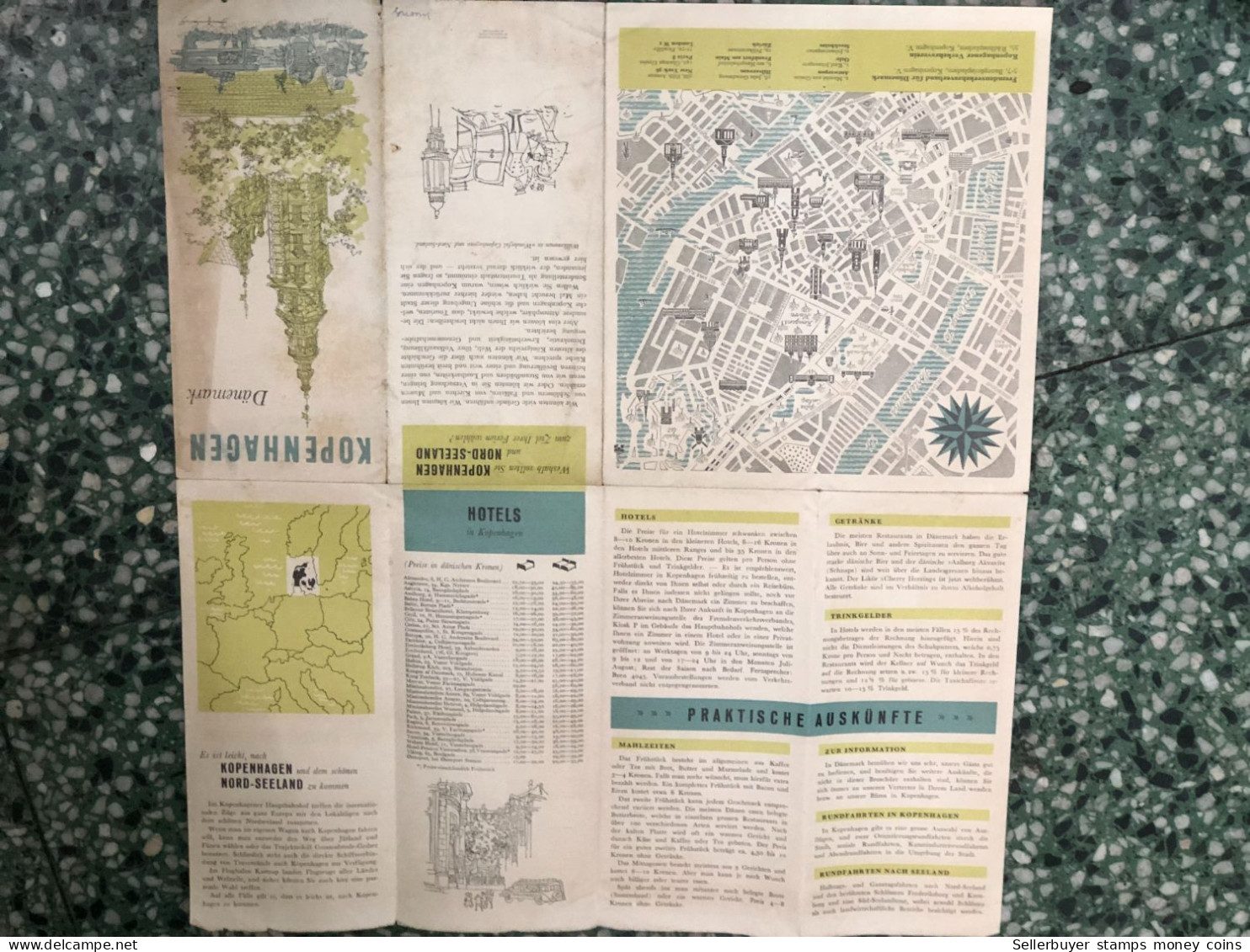 World Maps Old-kopenhagen Danemark-1 Pcs - Topographische Kaarten