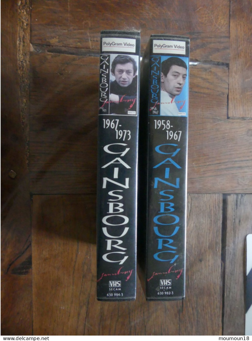 Lot 2 Vidéo-cassettes VHS Secam Serge Gainsbourg - Autres & Non Classés