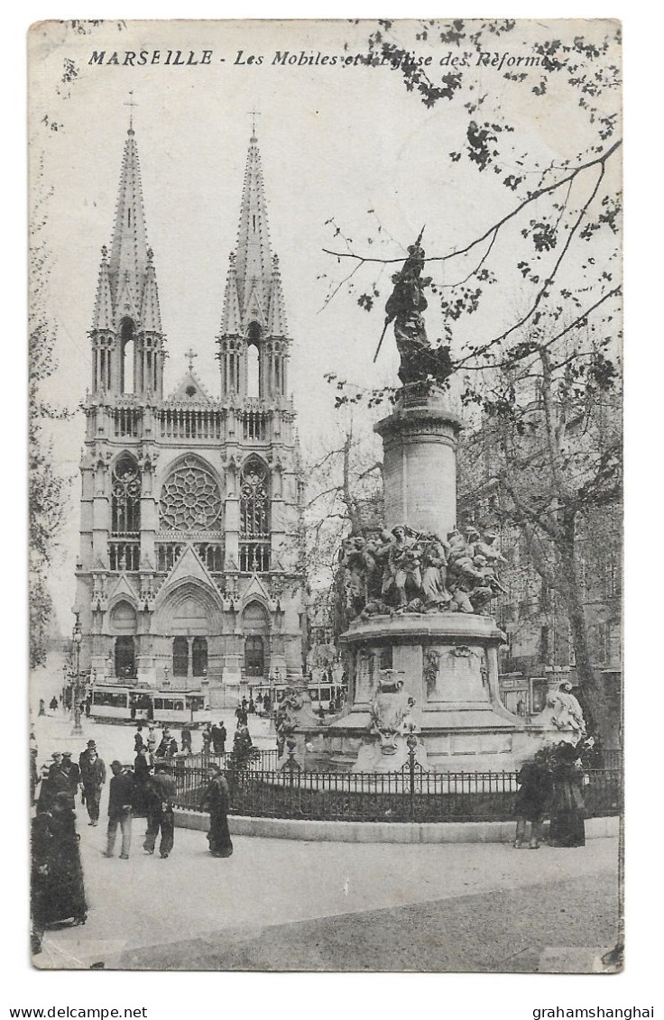 Postcard WW1 Marseille Church 1916 Corr. D'Armes Port Said Egypt French Military Post Soldier Returning To UK Torrance - Guerre 1914-18