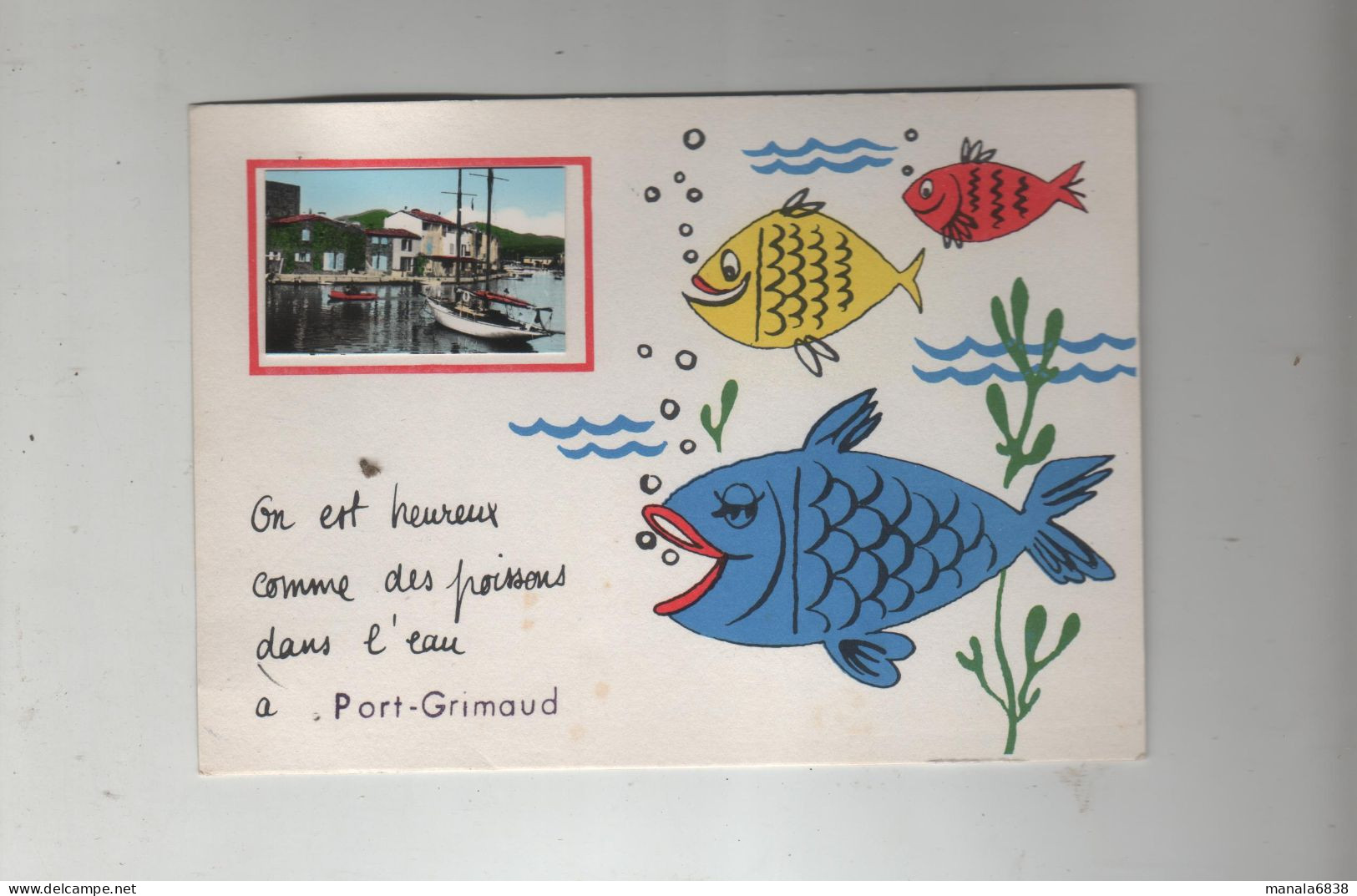 On Est Heureux Comme Des Poissons Dans L'eau à Port Grimaud - Pescados Y Crustáceos