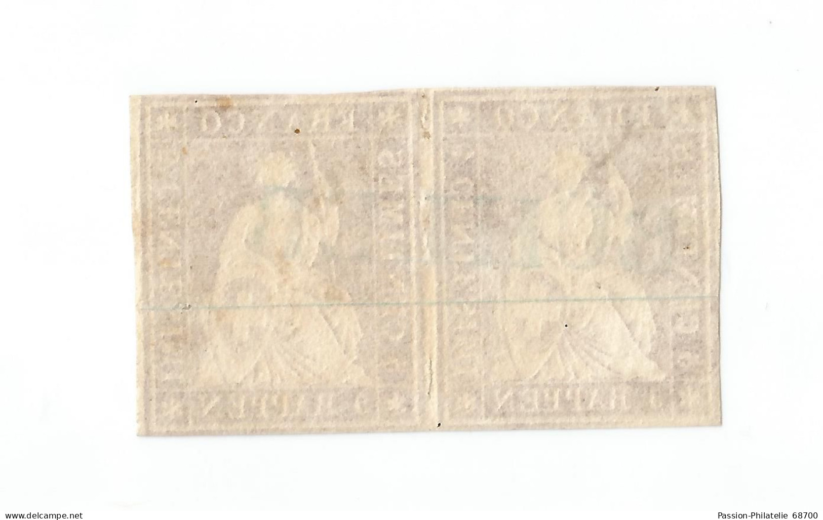Helvetia Schweiz Strubel 1854 Paar 5 RAPPEN BUHLER Certificat Rare - Unused Stamps