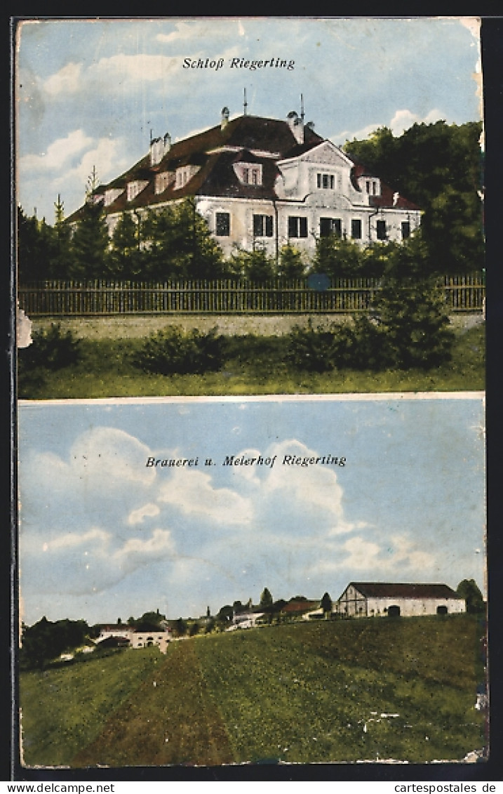 AK Riegerting, Brauerei Und Meierhof, Schloss  - Autres & Non Classés