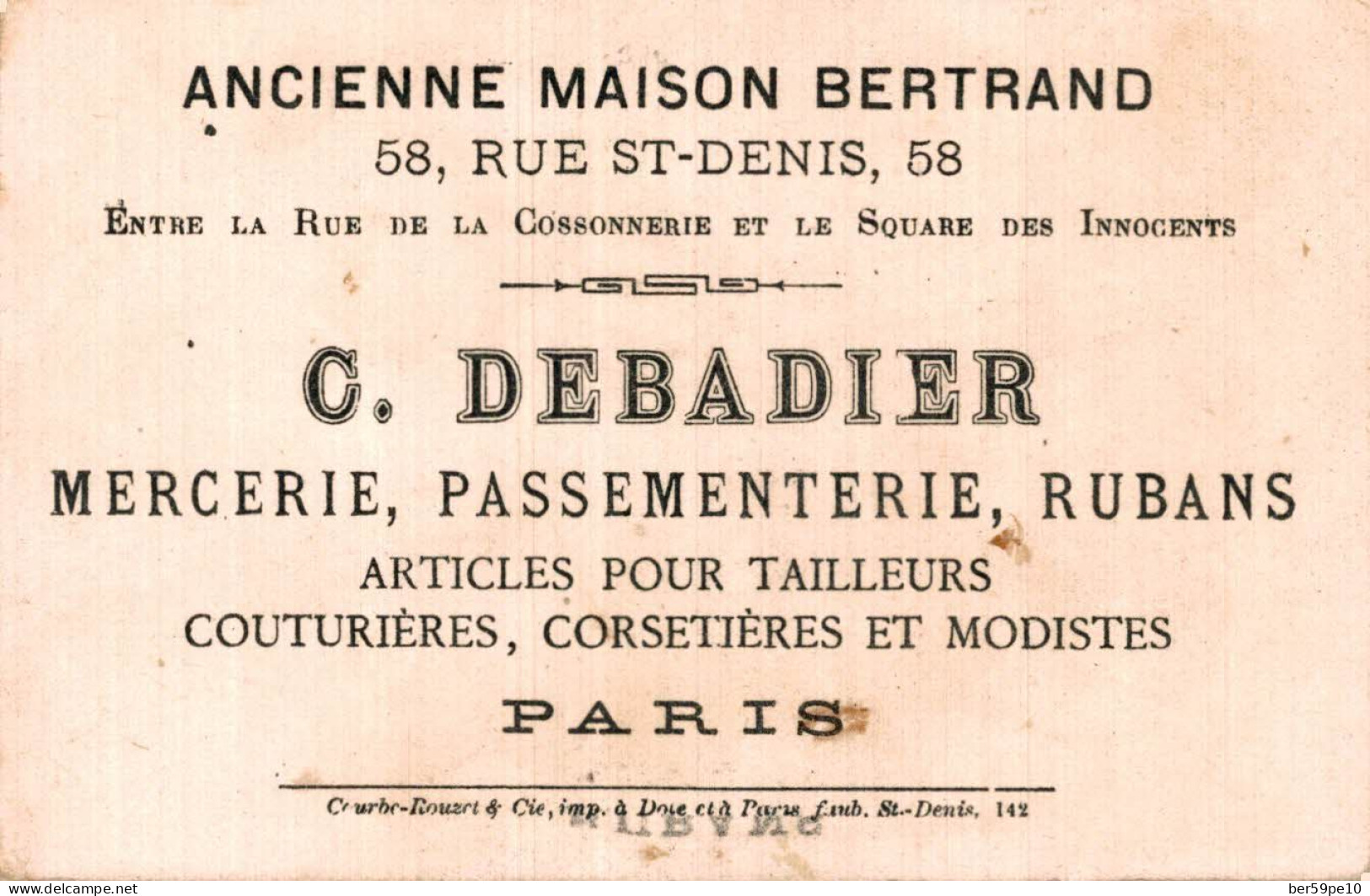 CHROMO MERCERIE C. DEBADIER  A PARIS TROUBADOURS - Autres & Non Classés
