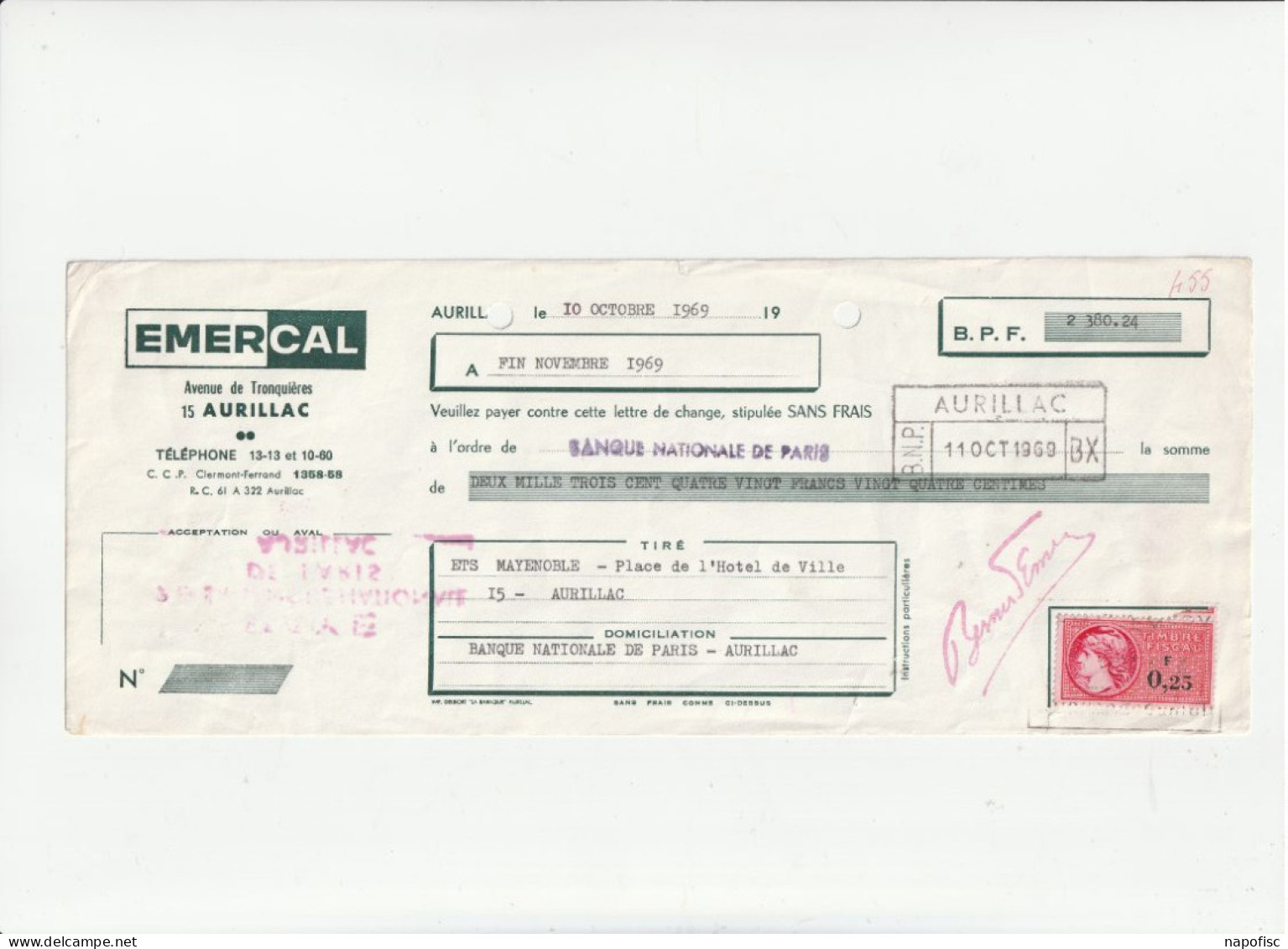 15-Emercal....Aurillac...(Cantal)...1969 - Other & Unclassified