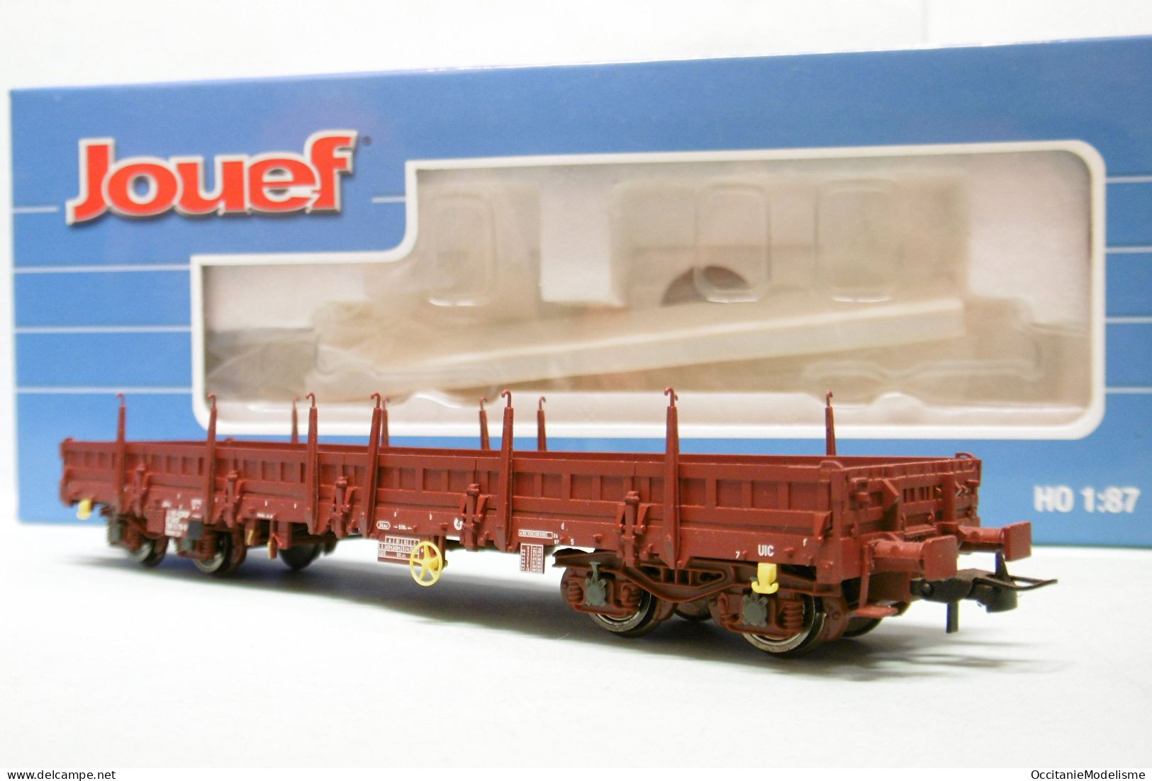 Jouef - Wagon Plat à Ranchers Remms SNCF ép. V Réf. HJ6057 BO HO 1/87 - Güterwaggons