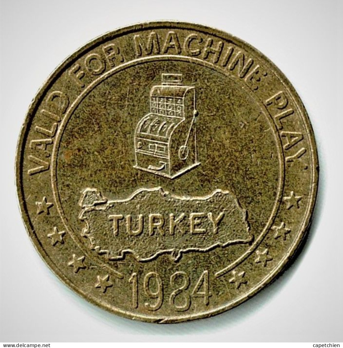 TURQUIE / JETON DE CASINO //VALID FOR MACHINE PLAY / TURKEY / 1984 / A.S. LIDYA / 26.5 Mm - Casino
