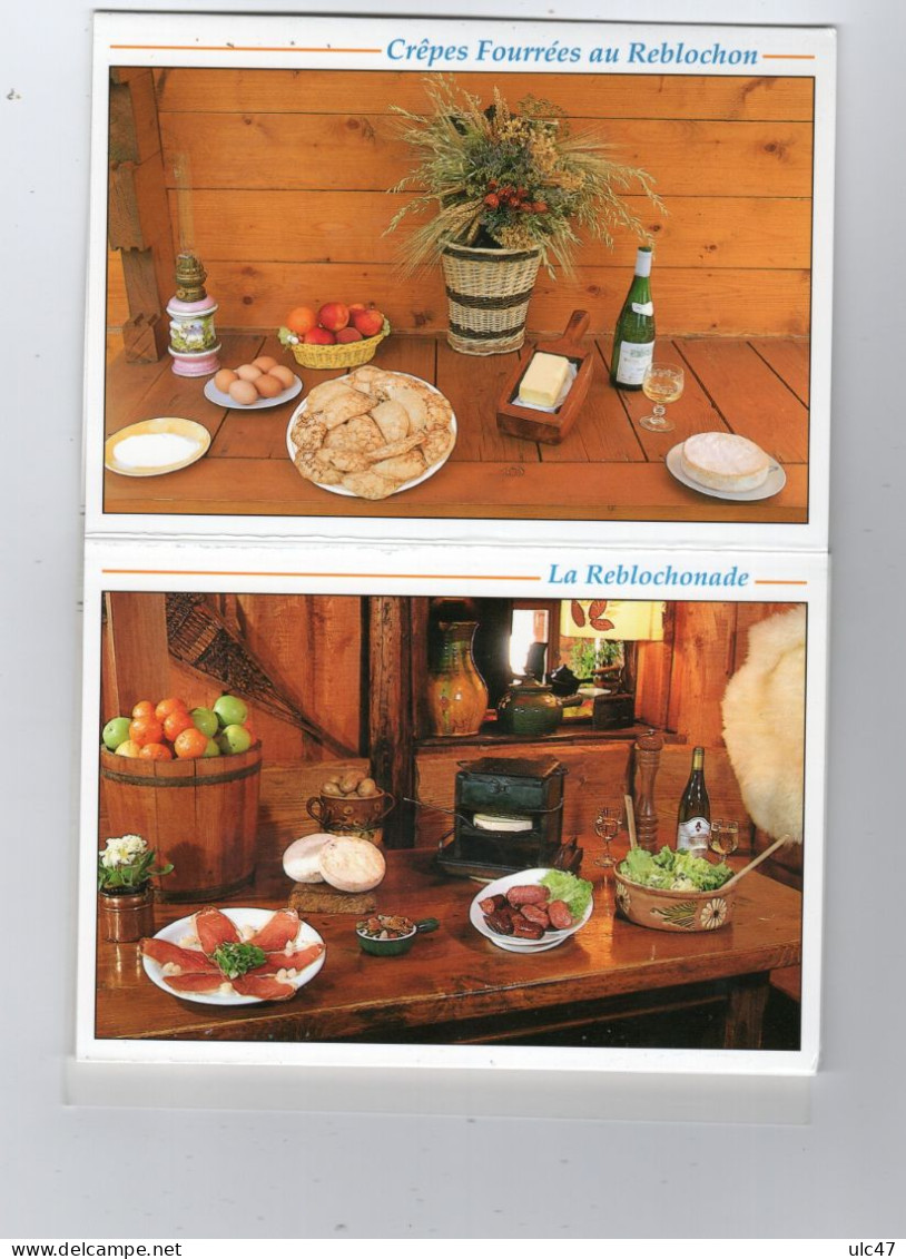 - RECETTES SAVOYARDES - Dépliant De 12 Cartes, Recette Au Dos - Photos Effectuées Au "Chalet Des Trappeurs" Alberville. - Küchenrezepte