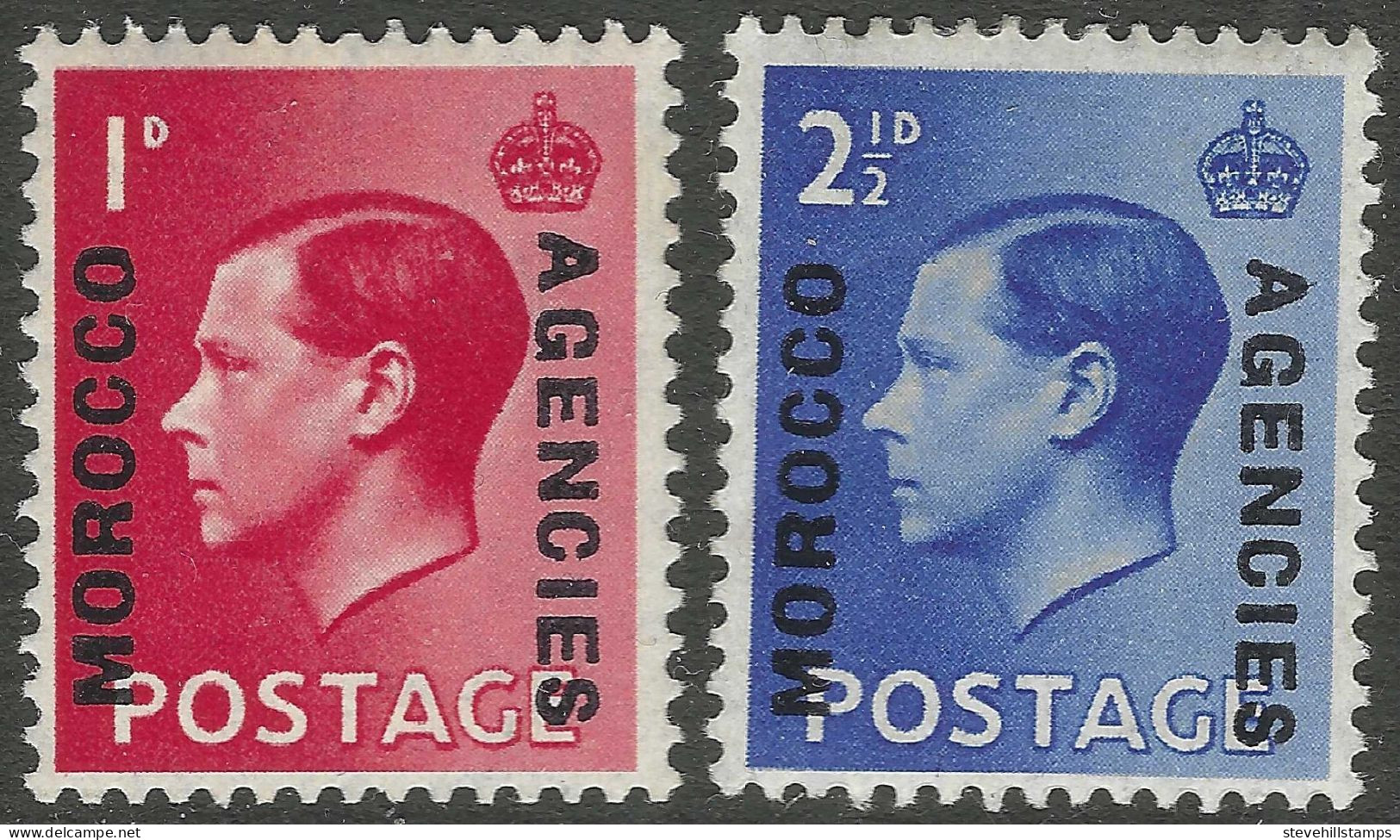 Morocco Agencies (British Currency). 1936-37 KEVII, 1d, 2½d MH SG 75, 76. M5077 - Postämter In Marokko/Tanger (...-1958)