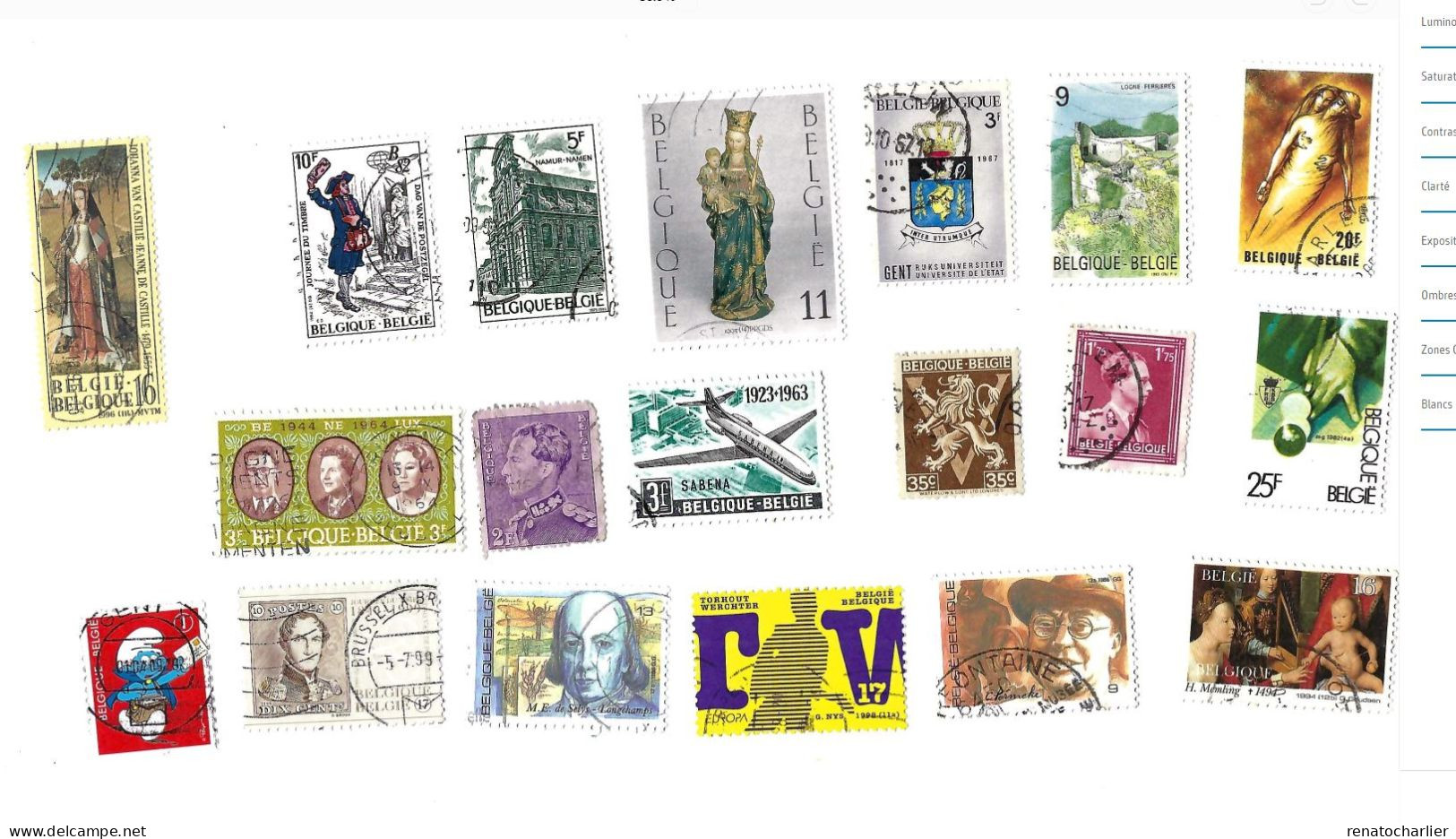 Collection De 60 Timbres Oblitérés. - Collections