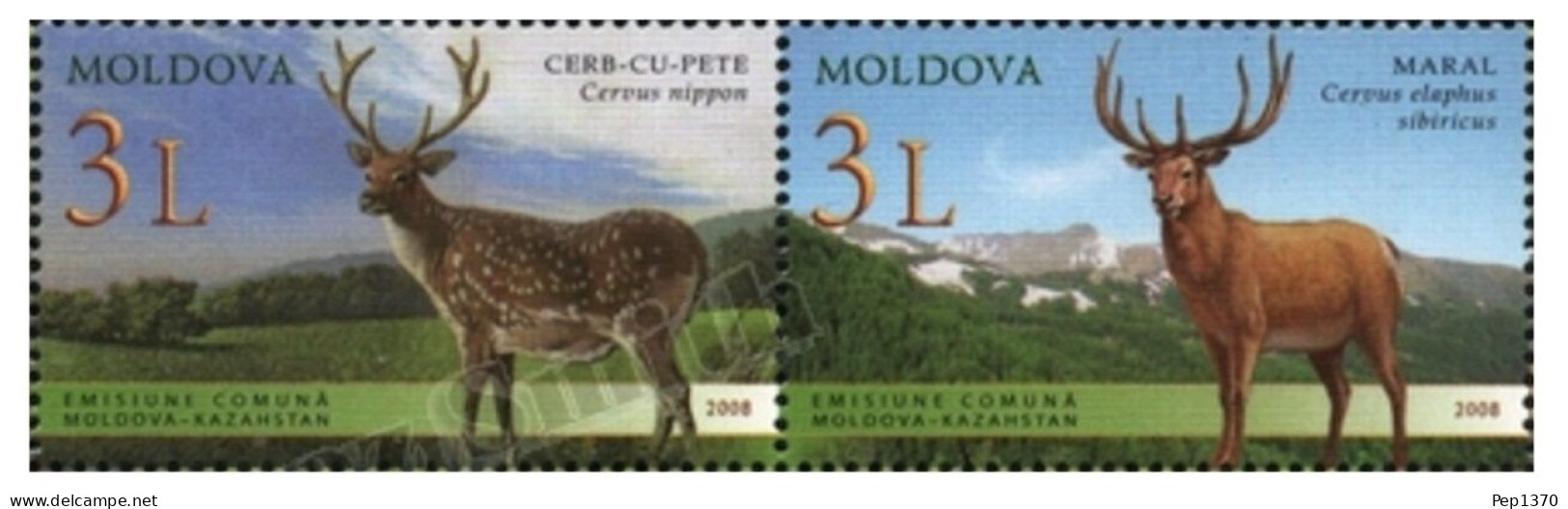 MOLDAVIA 2008 - MOLDOVA - CIERVOS - CERFS - DEERS - YVERT 545/546** - Wild