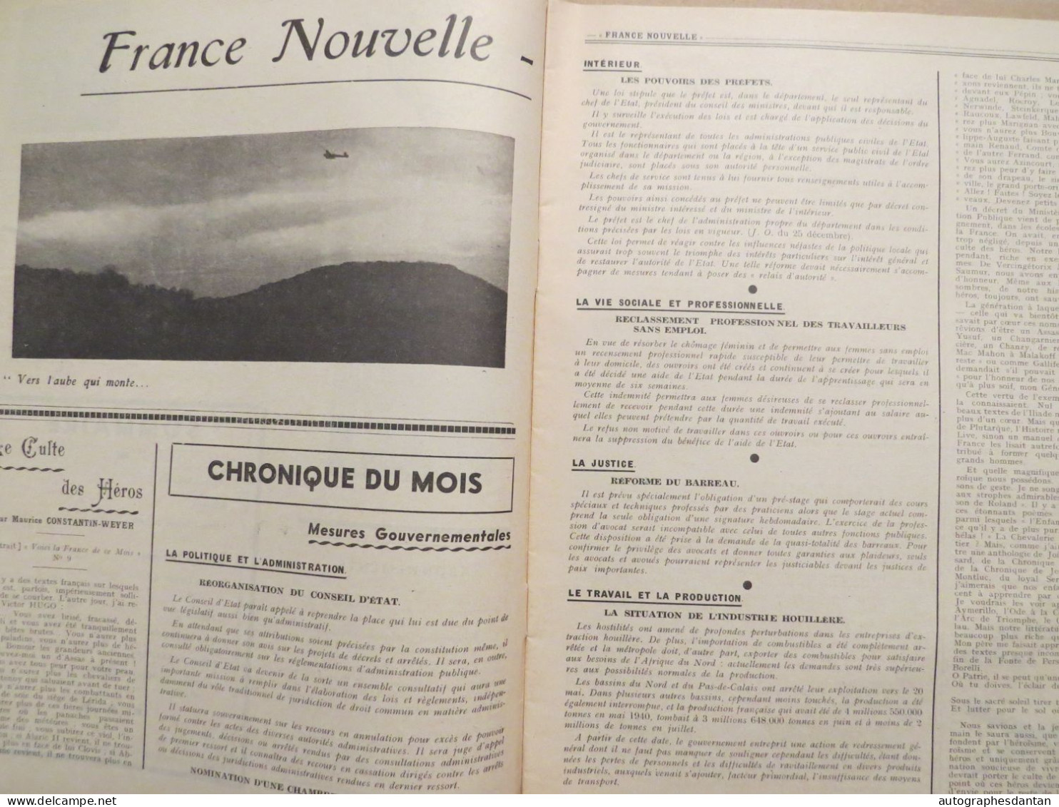 ● Journal TRAIT D'UNION - L'AVIATION - Maréchal PETAIN Février 1941 - Général Bergeret - Légion D'honneur Médailles Ww1 - Französisch