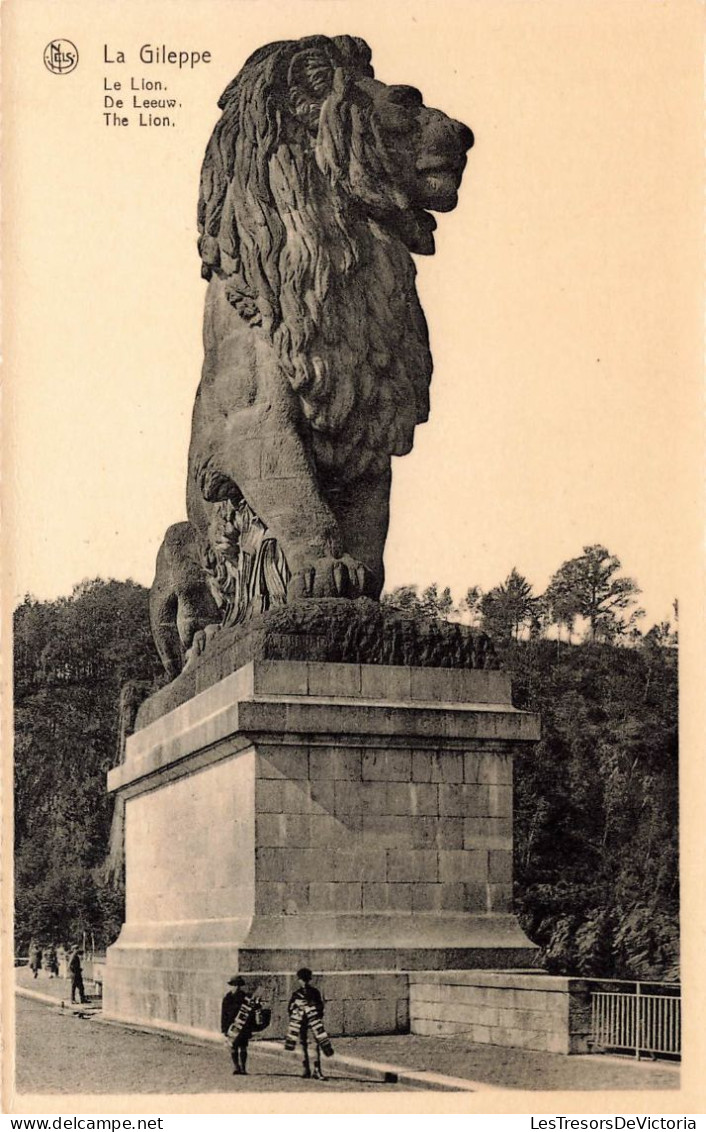 BELGIQUE - La Gileppe - Le Lion - The Lion - De Leeuw - Statue - Animé - Carte Postale Ancienne - Gileppe (Dam)
