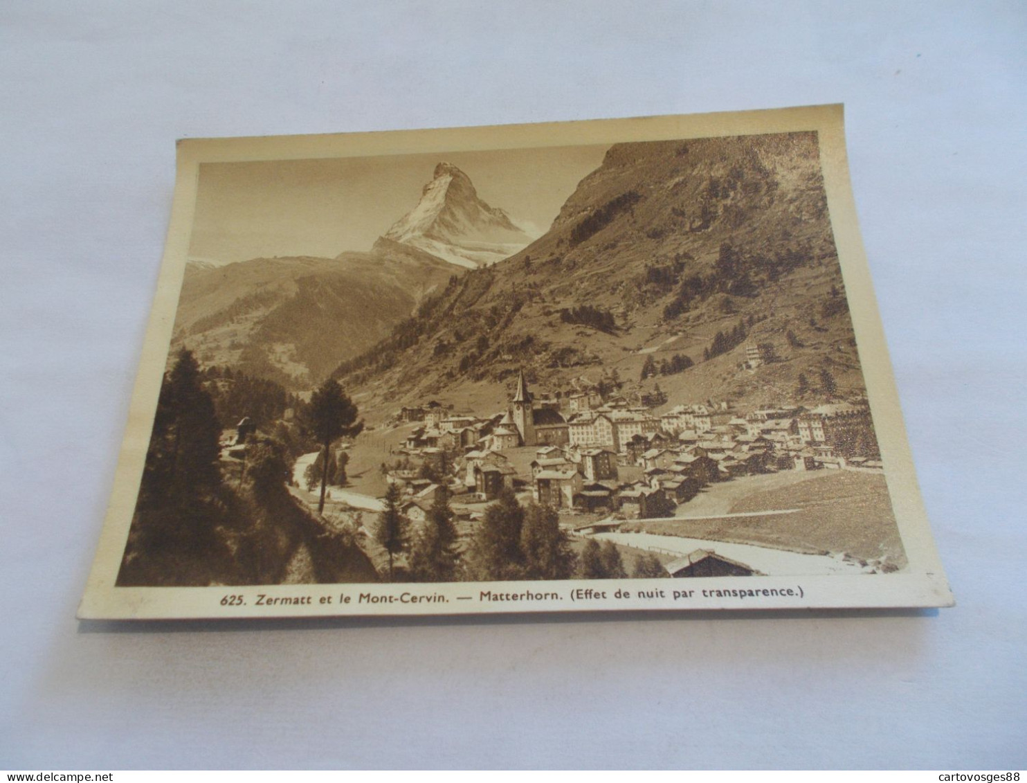ZERMATT ET LE MONT CERVIN VALAIS ( SUISSE SWITZERLAND ) MITTERHORN EFFET DE NUIT PAR TRANSPARENCE - Zermatt