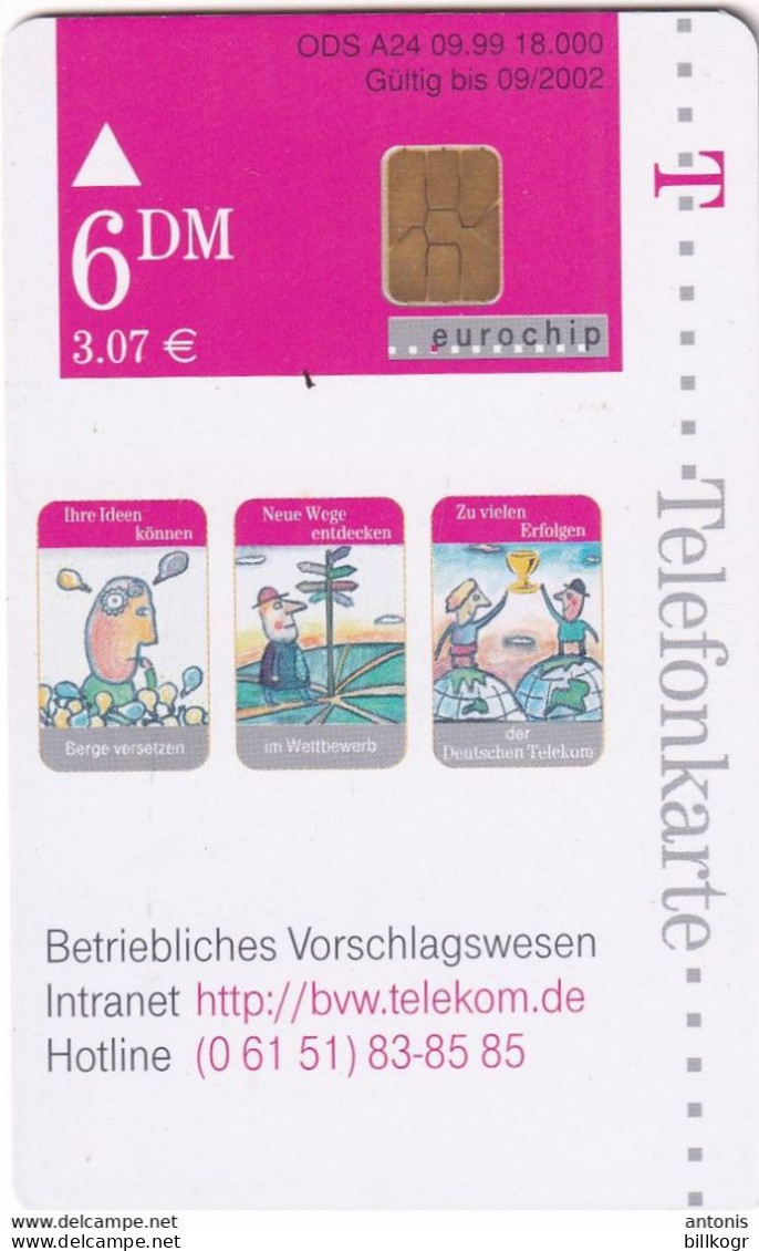 GERMANY - Betriebliches Vorschlagswesen 4/Sie Sind Der Schlüssel(A 24), Tirage 18000, 09/99, Mint - A + AD-Series : D. Telekom AG Advertisement