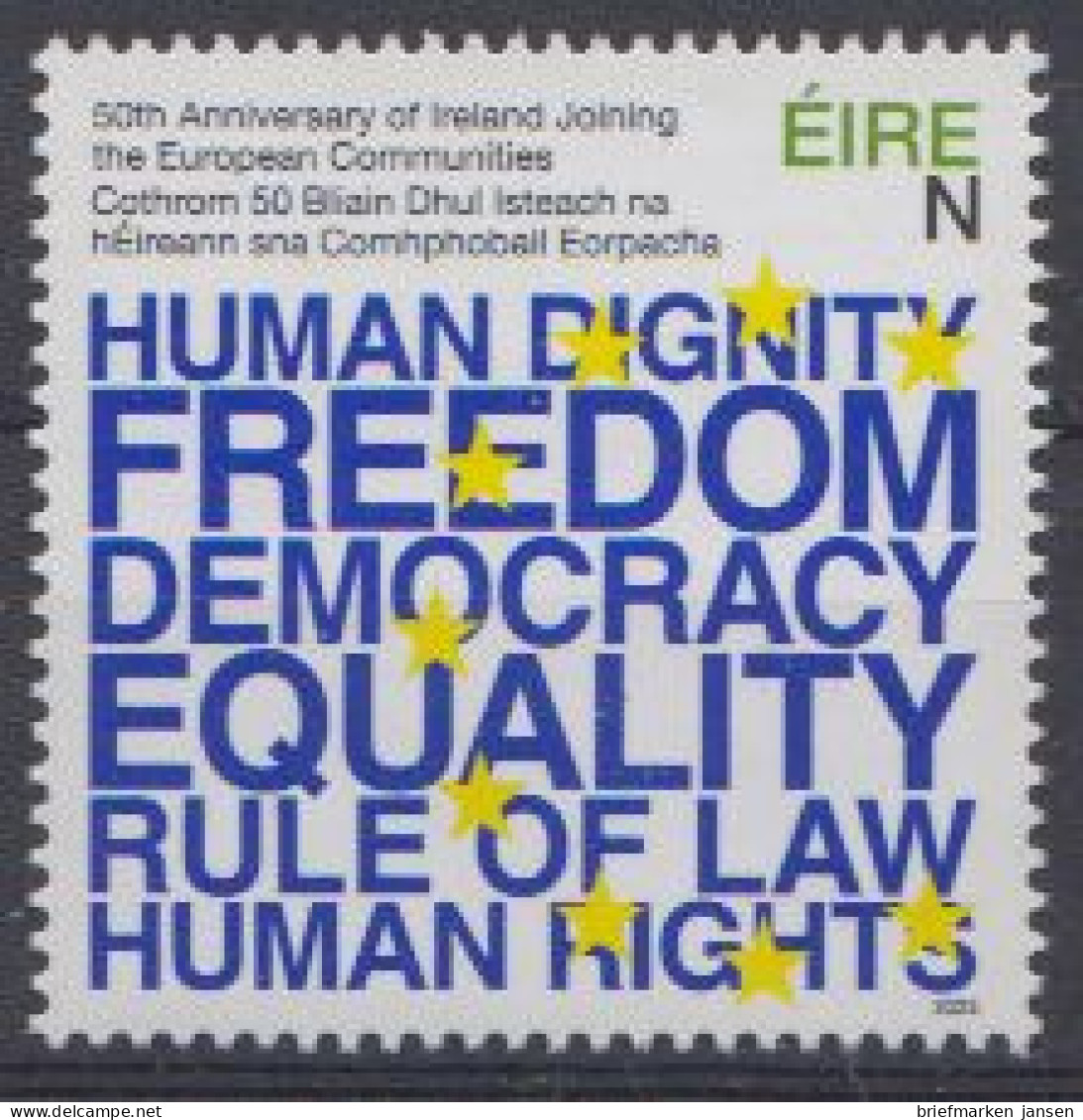 Irland MiNr. 2470, 50 Jahre Beitritt Irlands Zur Europäische Gemeinschaft. (N) - Other & Unclassified