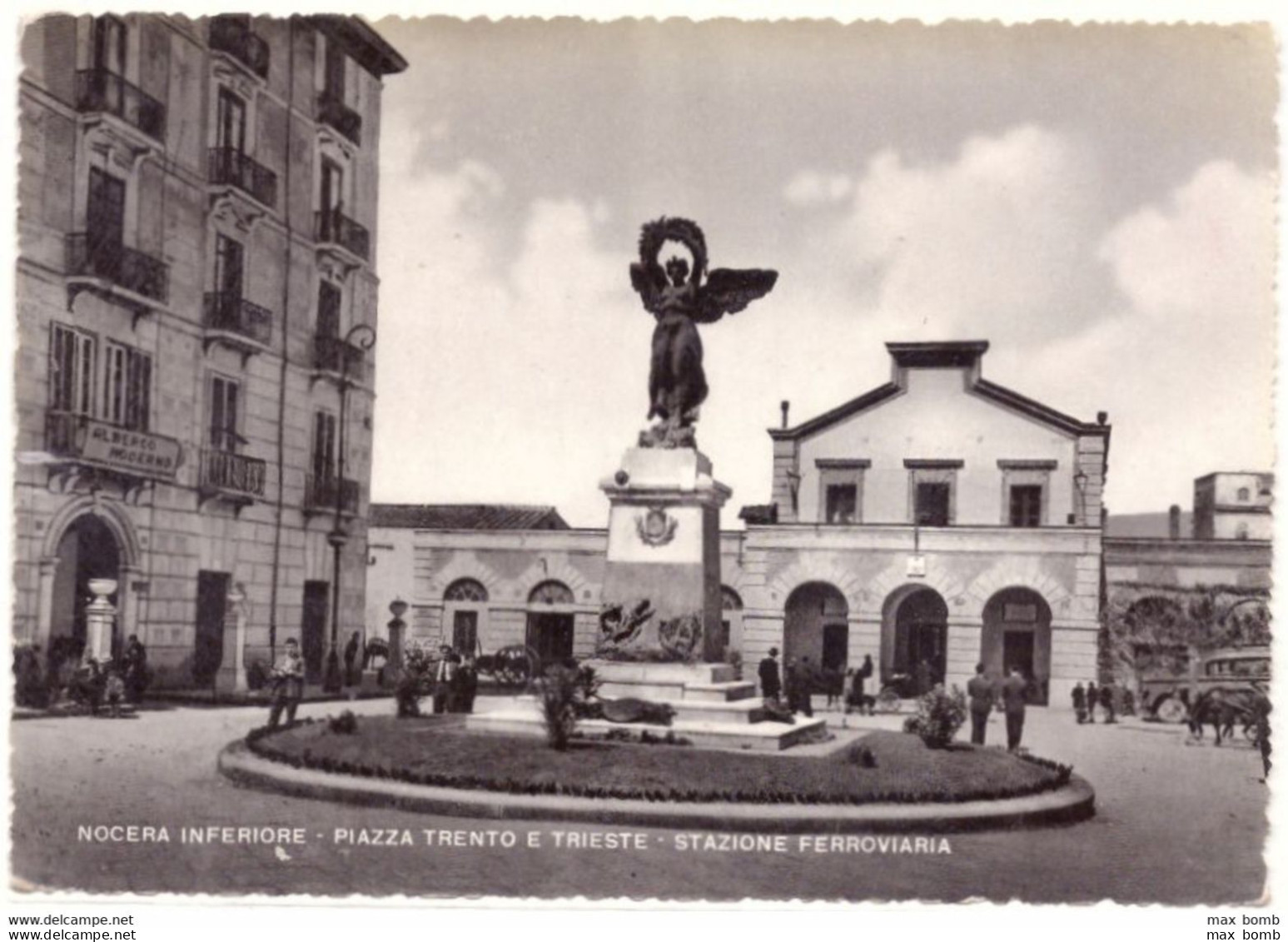 1951 NOCERA INFERIORE 2 - PIAZZA TRENTO E TRIESTE  E STAZIONE (SALERNO) - Salerno