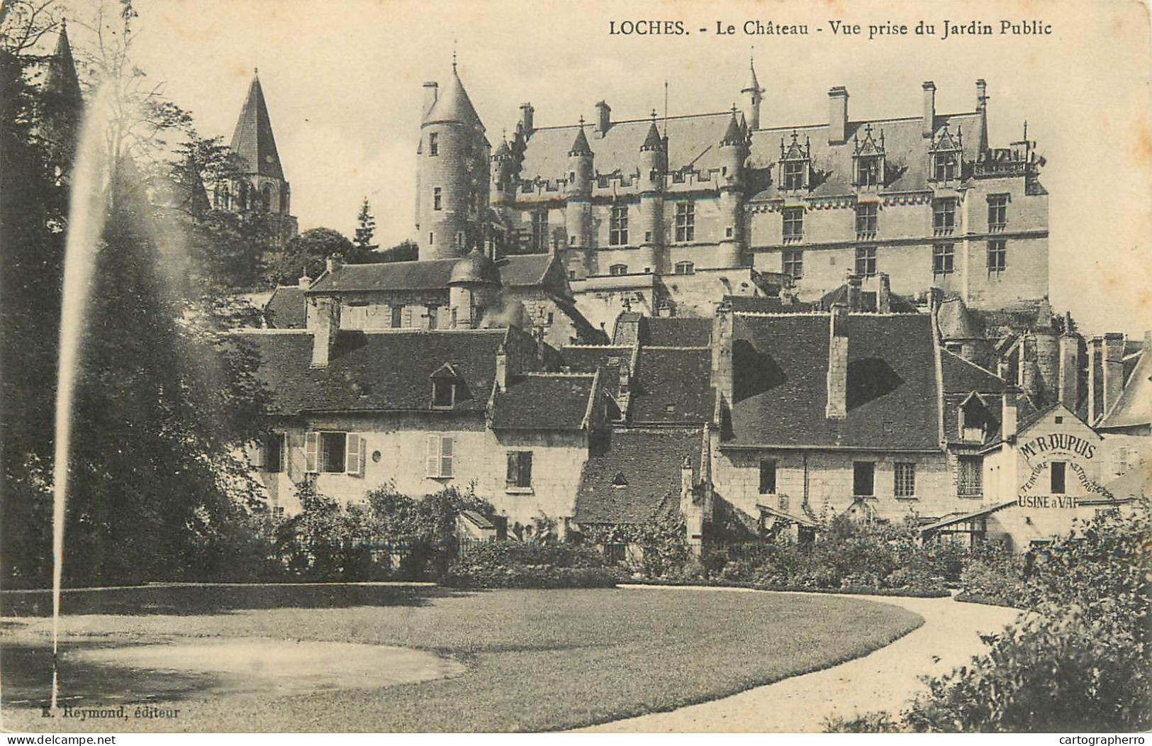 Postcard France Loches Le Chateau Jardin Public - Loches