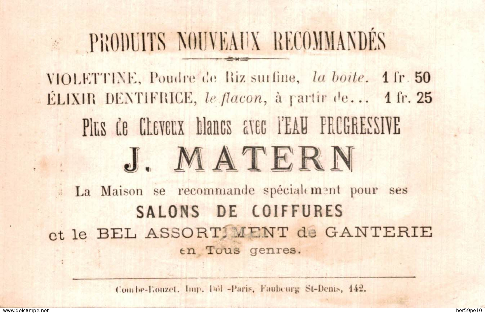 CHROMO MAISON J. MATERN COIFFEUR A NANCY ARCHERS XVè SIECLE - Autres & Non Classés