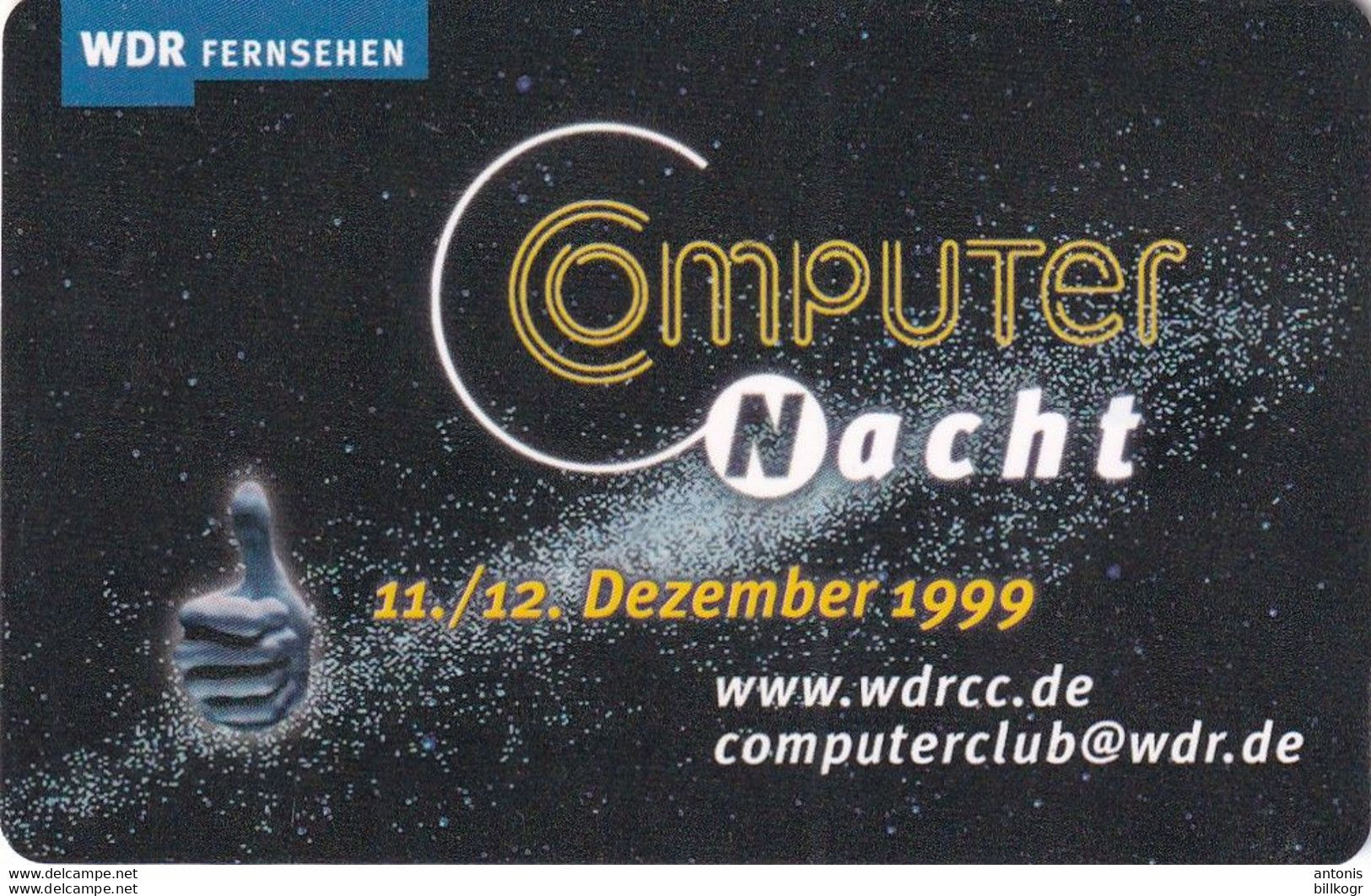 GERMANY - T-ISDN Dsl/WDR Computer Nacht(Motorboot)(A 30), Tirage 8500, 11/99, Mint - A + AD-Series : Publicitaires - D. Telekom AG