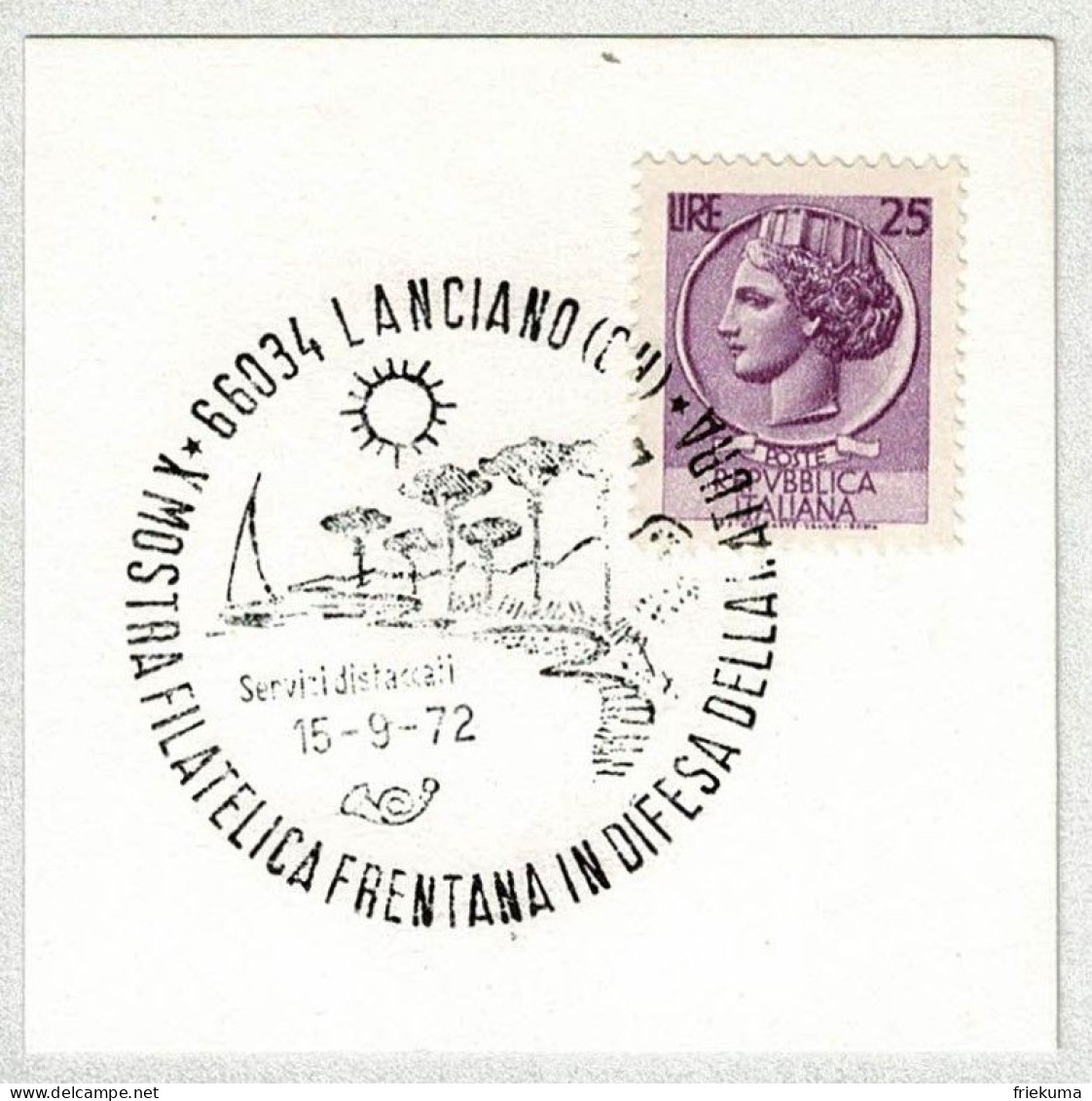 Italien / Italia 1972, Sonderstempel Lanciano - Sonstige & Ohne Zuordnung