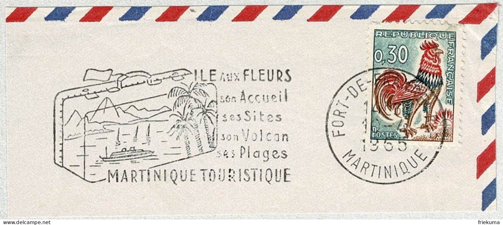 Frankreich / France 1965, Flaggenstempel Martinique - Autres & Non Classés