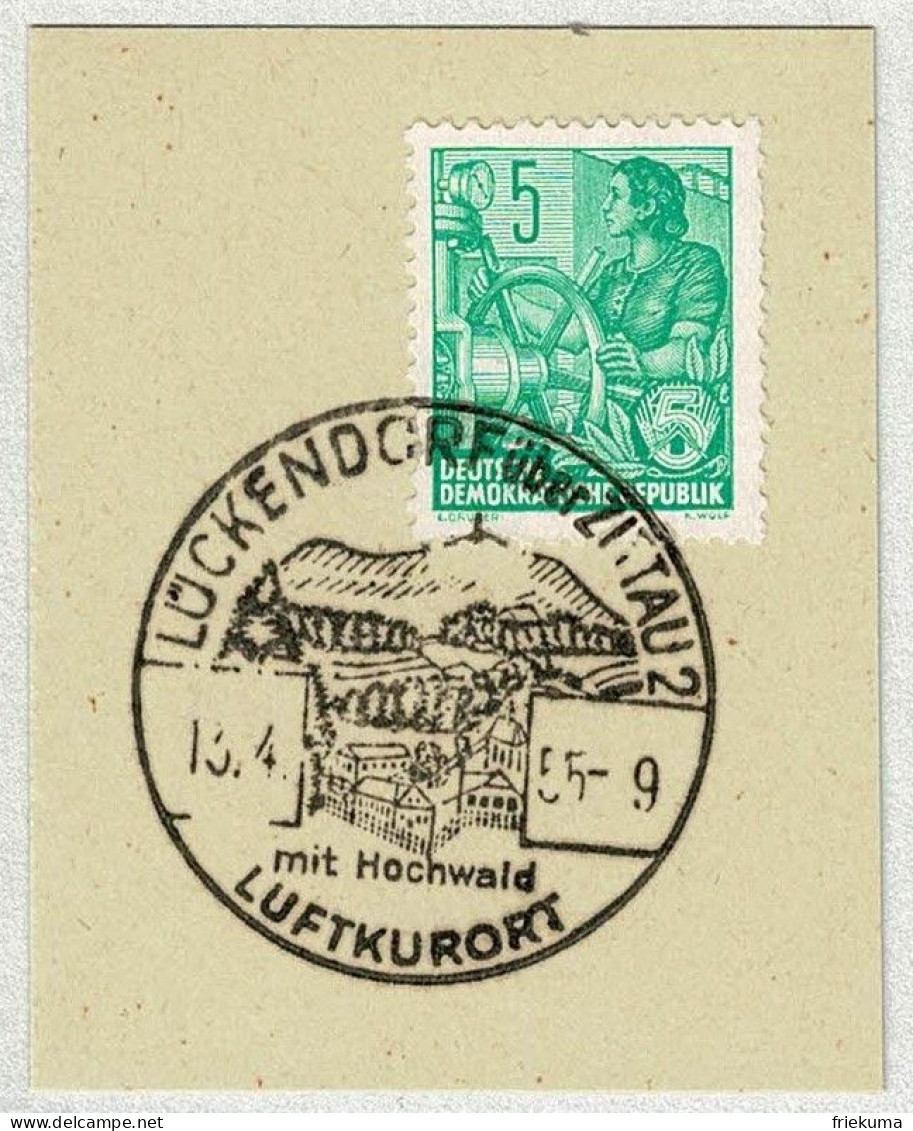DDR 1955, Ortswerbestempel Lückendorf, Luftkurort - Autres & Non Classés