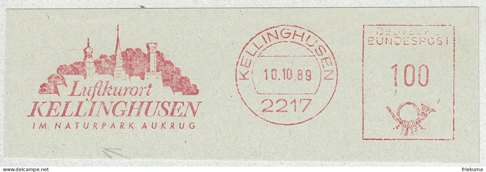 Deutsche Bundespost 1989, Freistempel / EMA / Meterstamp Kellinghusen, Luftkurort, Naturpark - Autres & Non Classés