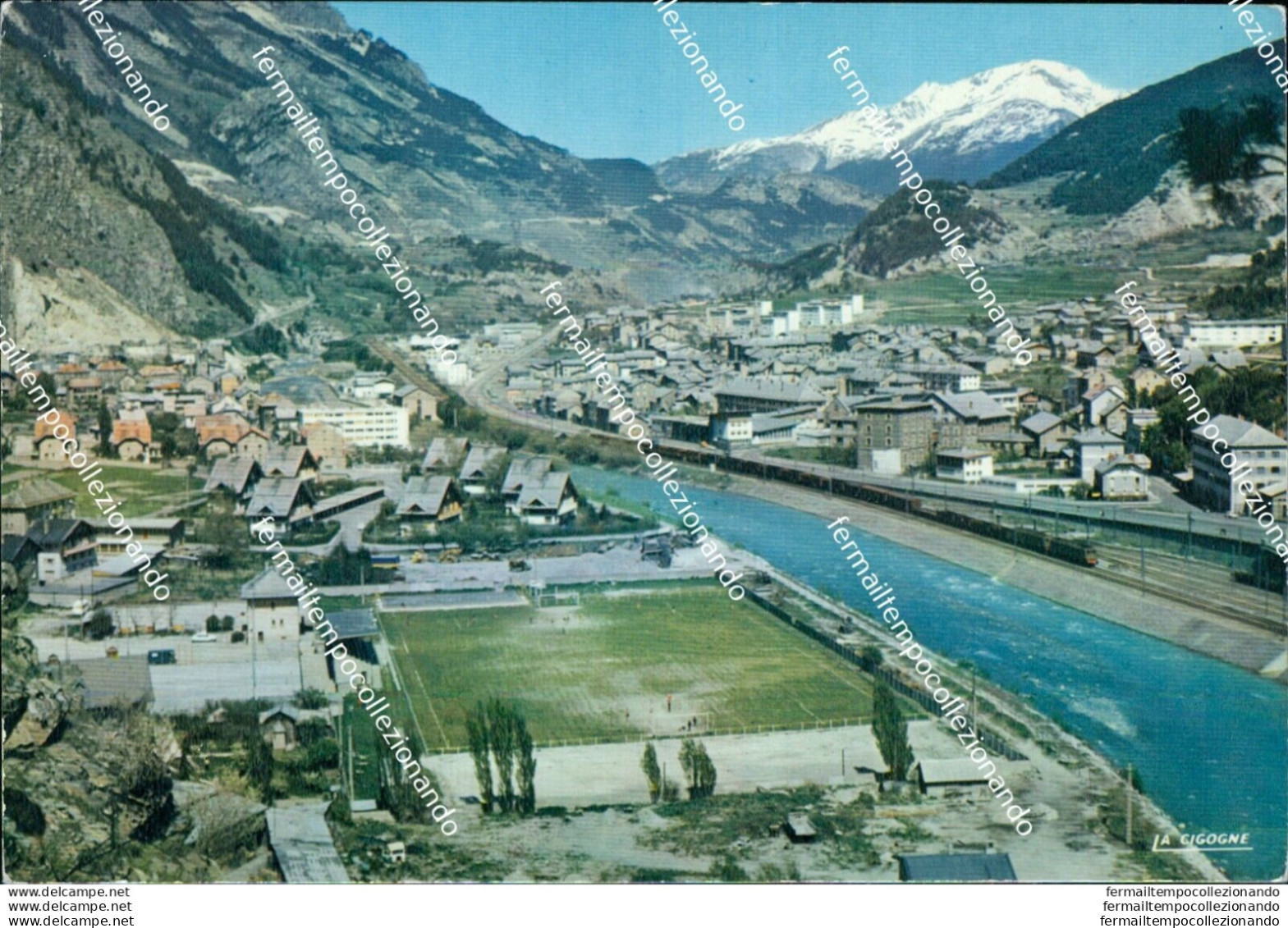 Bb323 Cartolina Modane Loutraz Veduta Generale Stadio Stadium - Cuneo