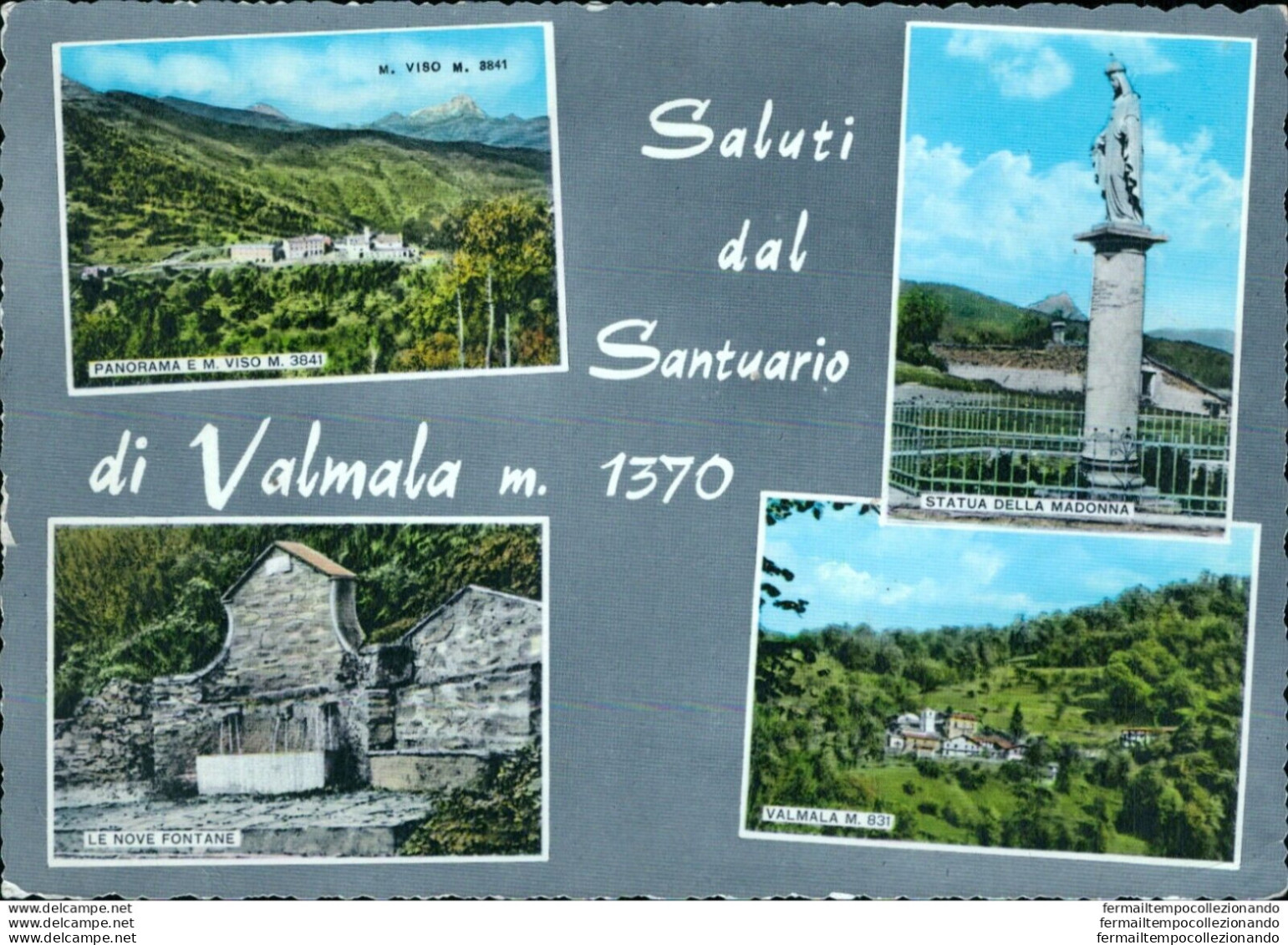 Bb369 Cartolina Saluti Dal Santuario Di Valmala Cuneo - Cuneo