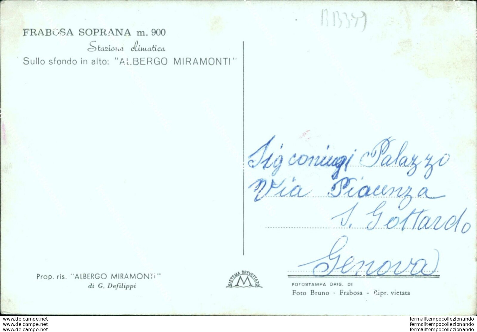 Bb349 Cartolina Frabosa Soprana Cuneo Piemonte - Cuneo