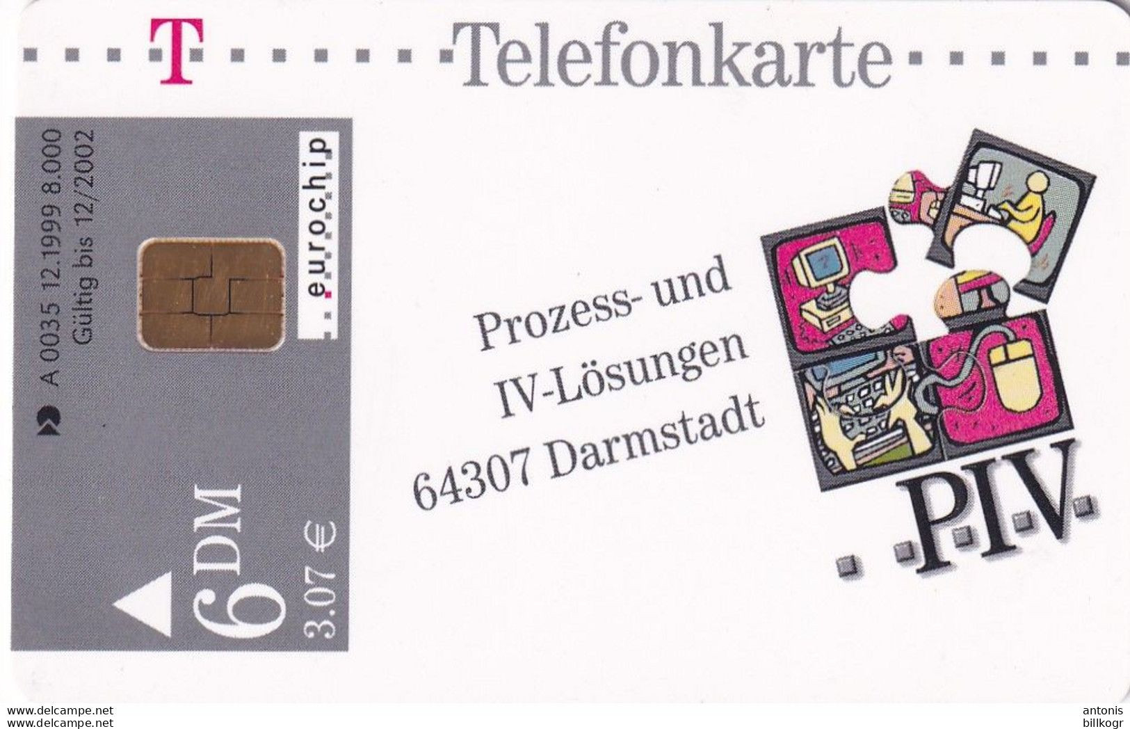 GERMANY - PIV/Prozess- Und IV-Lösungen(A 0035), Tirage 8000, 12/99, Mint - A + AD-Series : Werbekarten Der Dt. Telekom AG