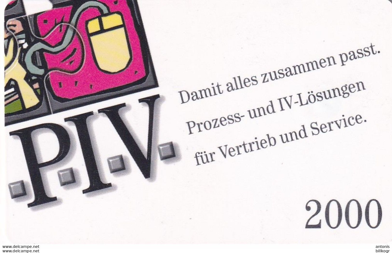GERMANY - PIV/Prozess- Und IV-Lösungen(A 0035), Tirage 8000, 12/99, Mint - A + AD-Series : Publicitaires - D. Telekom AG